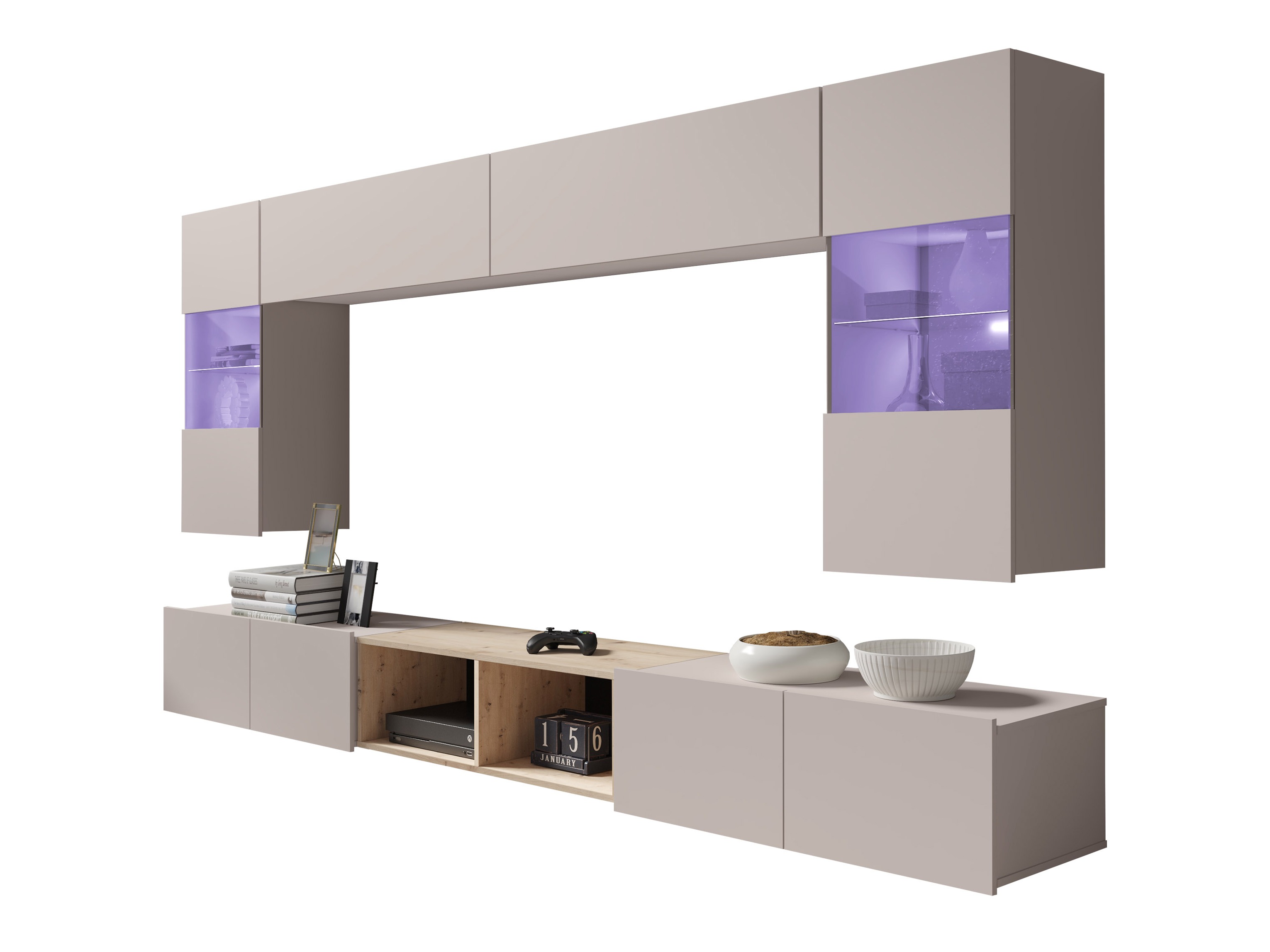 Set de living Remus XXIV (Cașmir + Stejar artizan)