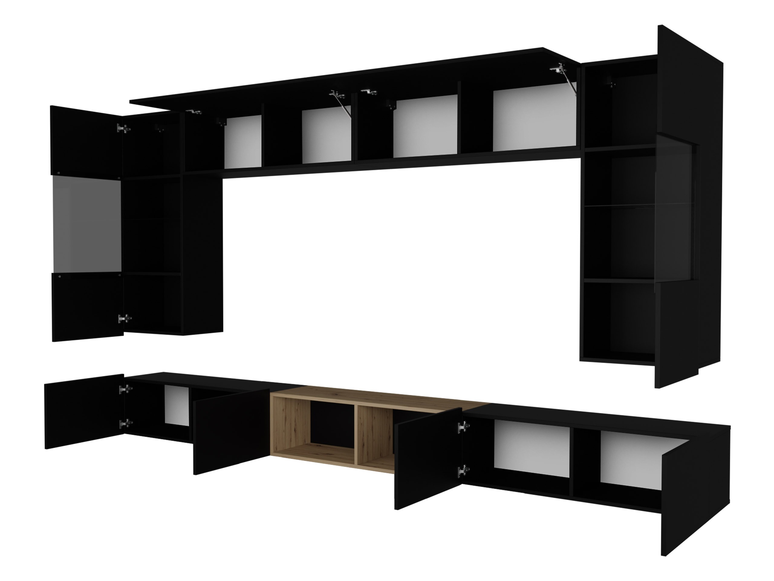 Set de living Remus XXIV (Cașmir + Stejar artizan)