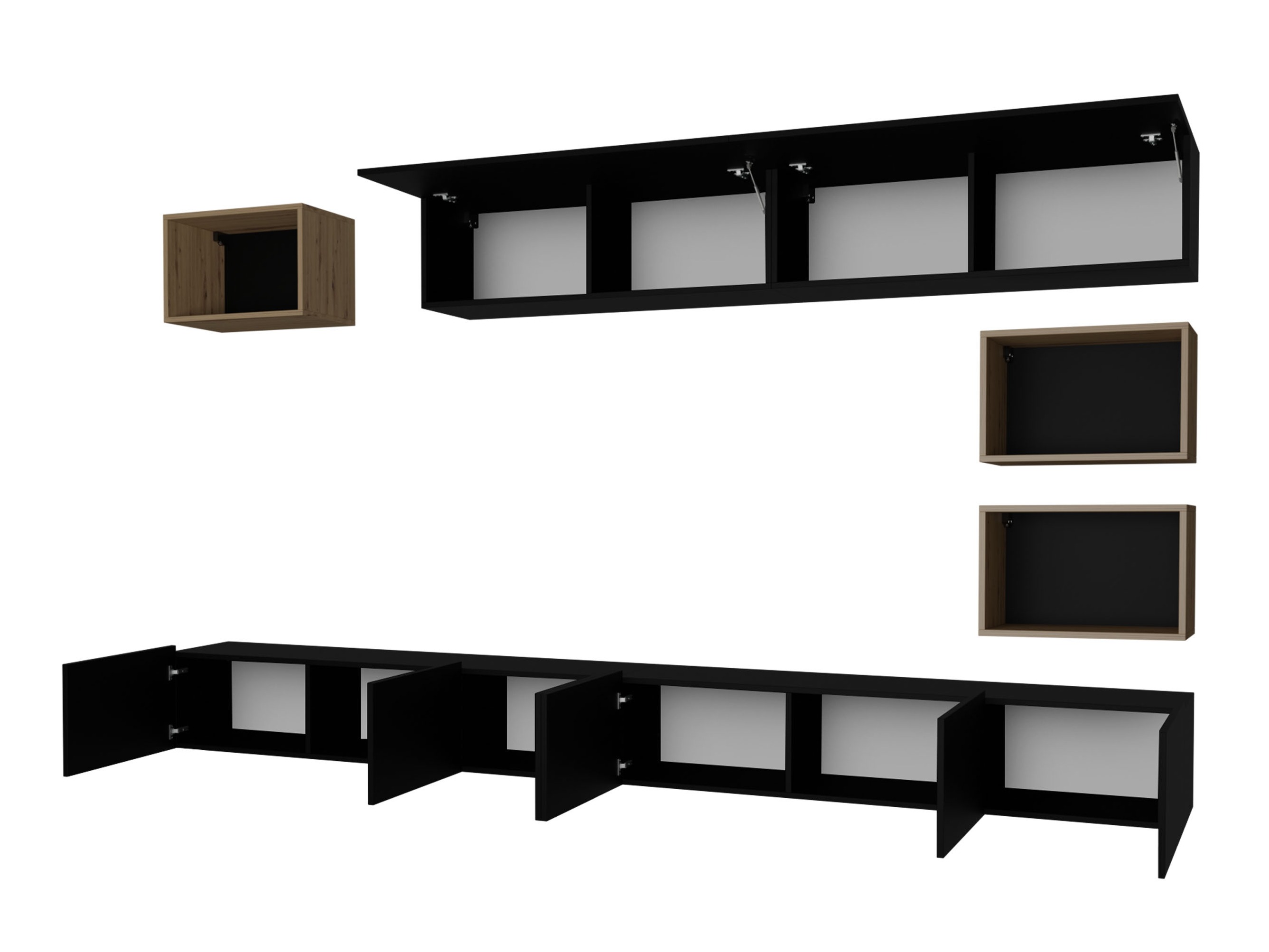 Set de living Remus XXXI (Cașmir + Stejar artizan)