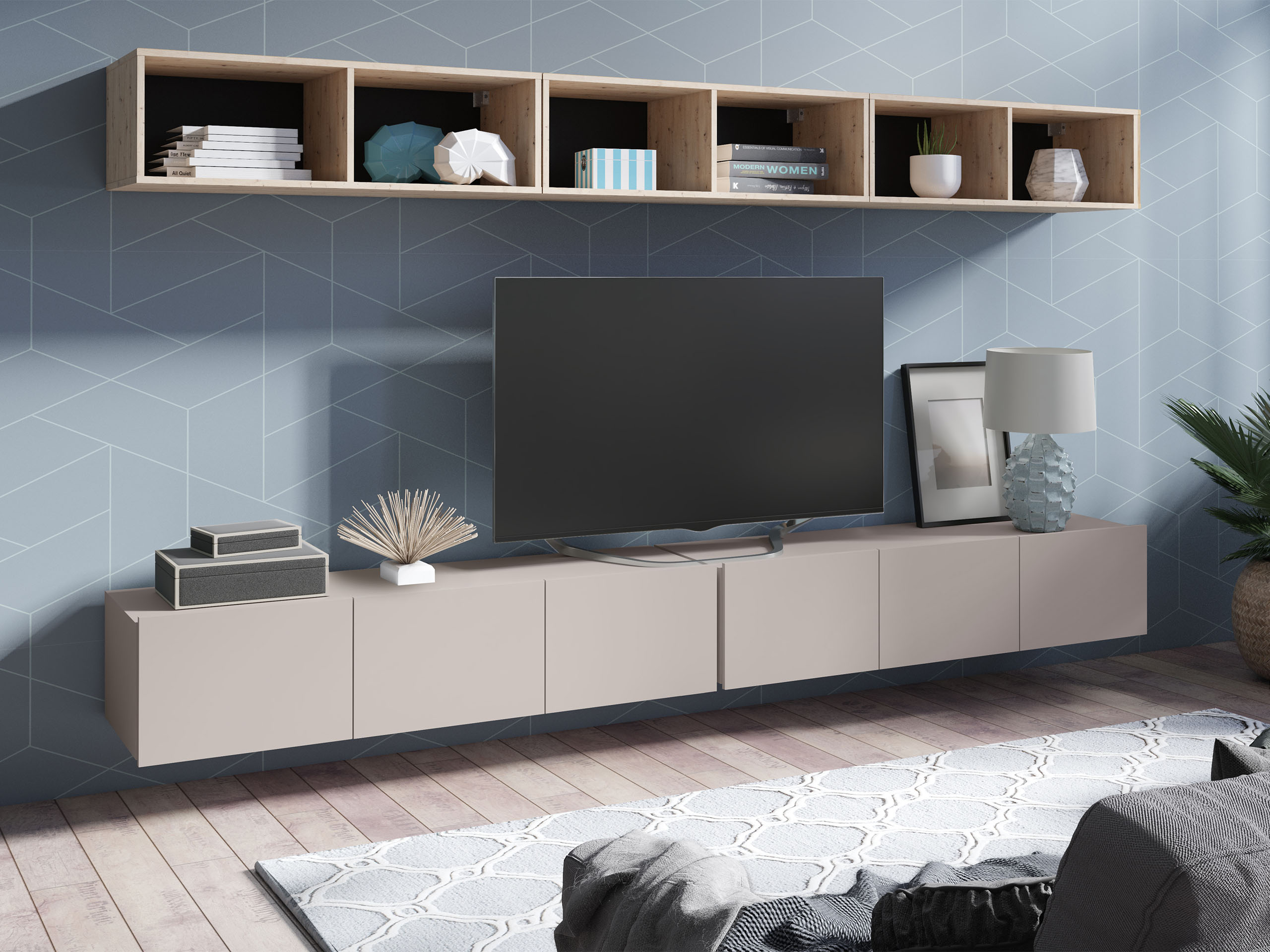 Set de living Remus XXXIII (Cașmir + Stejar artizan)