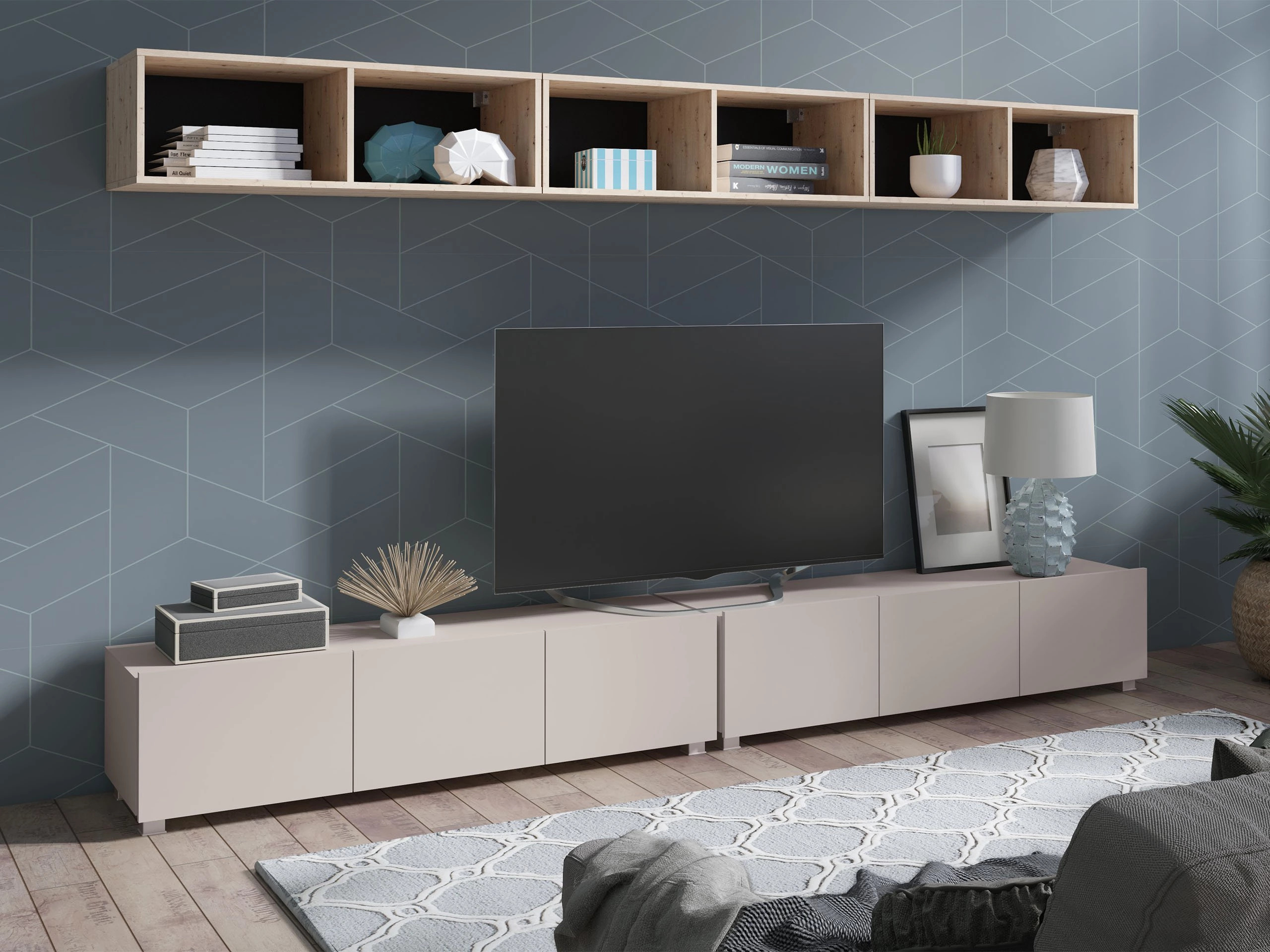 Set de living Remus XXXIII (Cașmir + Stejar artizan)