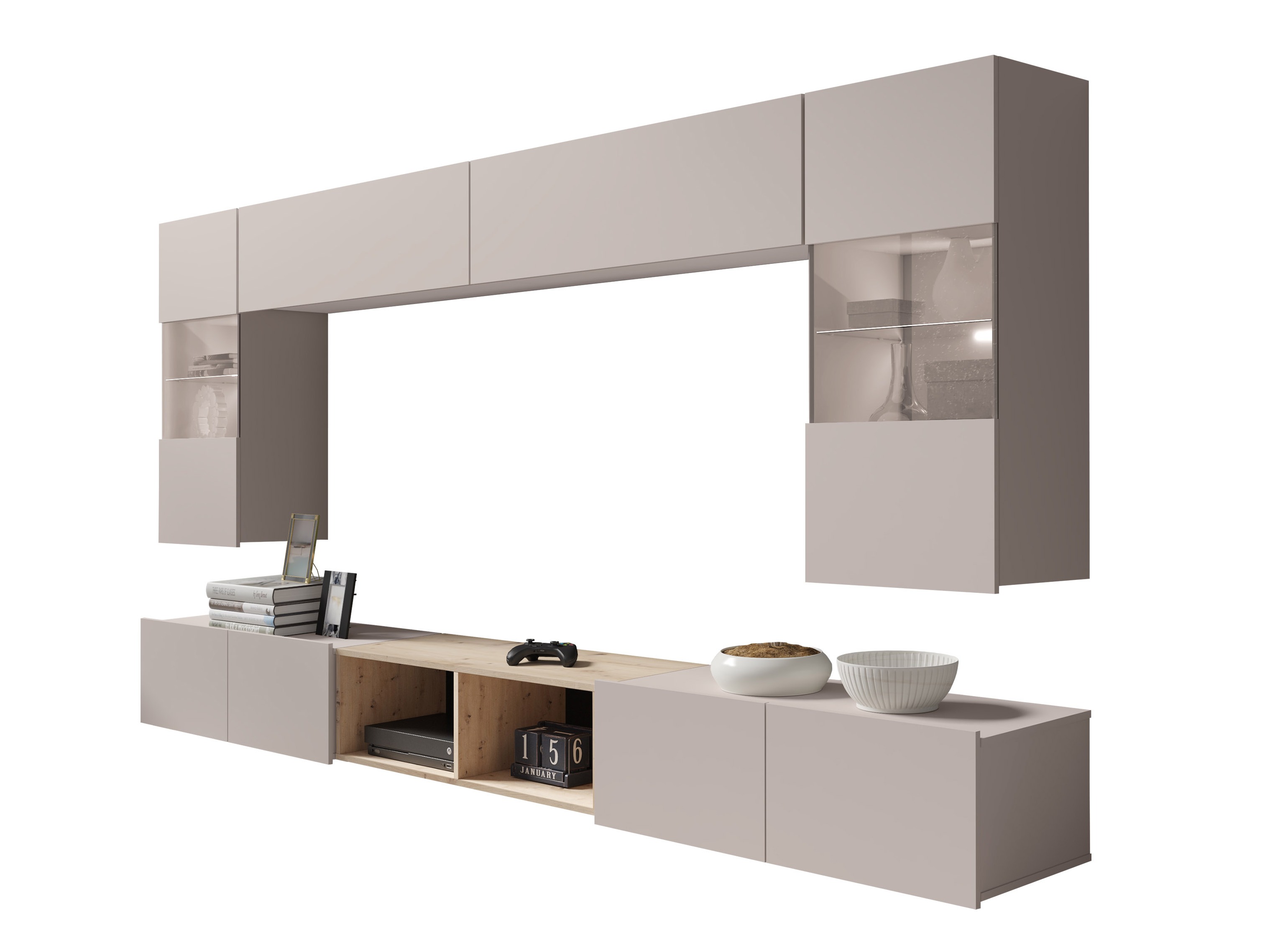 Set de living Tivdalu 144 (Cașmir + Stejar artizan)