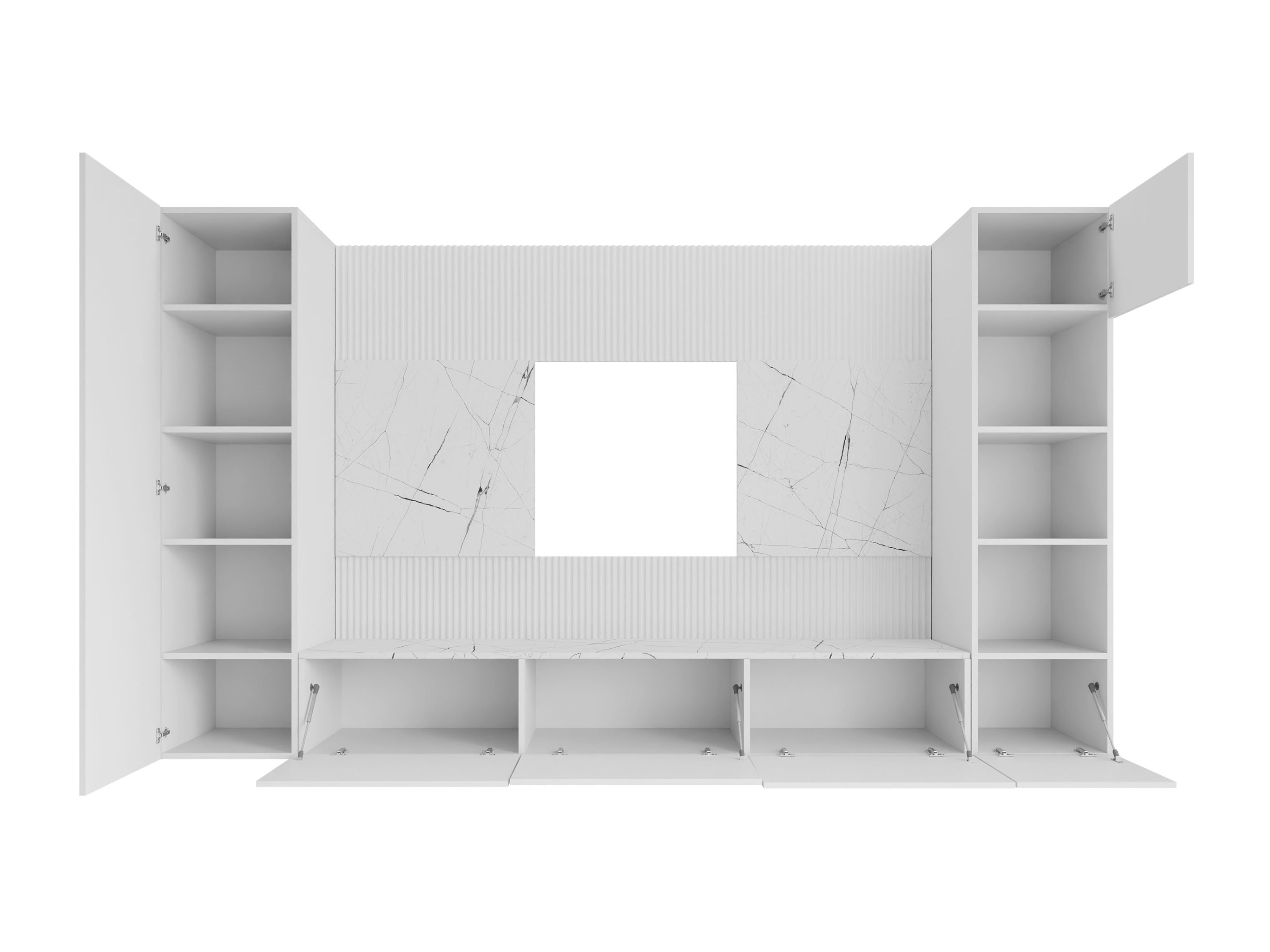 Set de living Comfivo 450 (Negru + Marmură neagră)