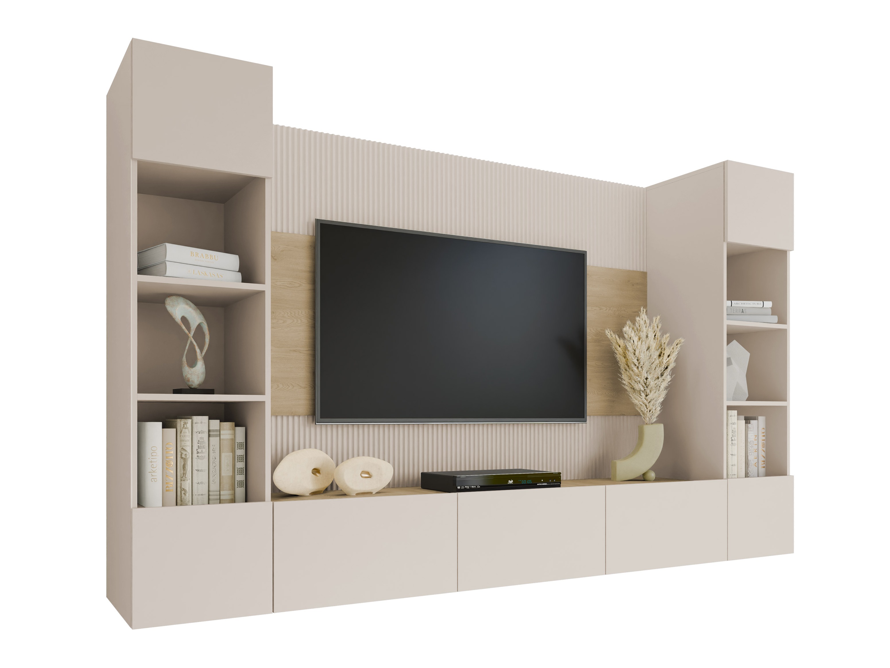 Set de living Comfivo Salix I (Bej + Stejar Cremona)