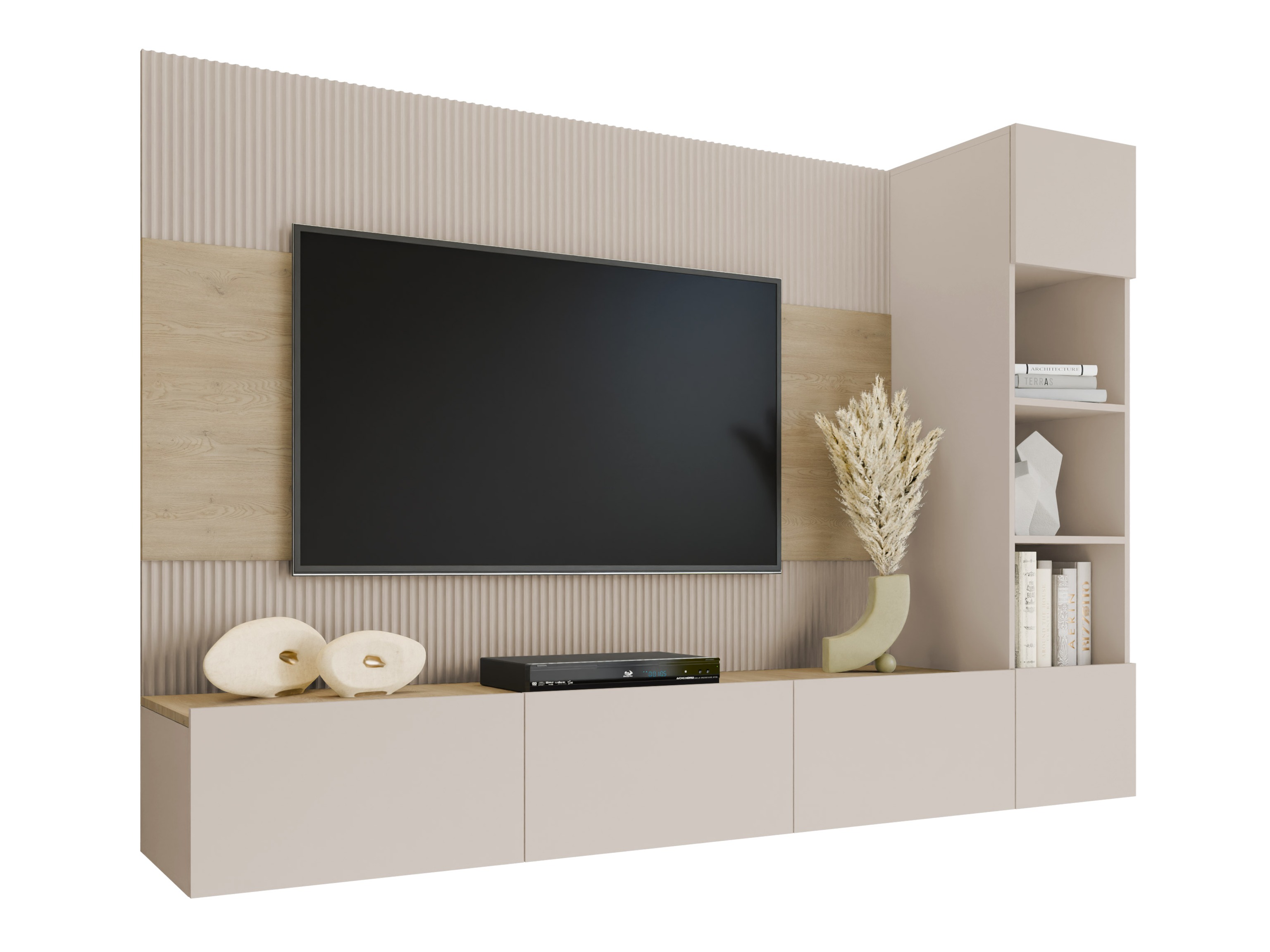 Set de living Comfivo Salix II (Bej + Stejar Cremona)