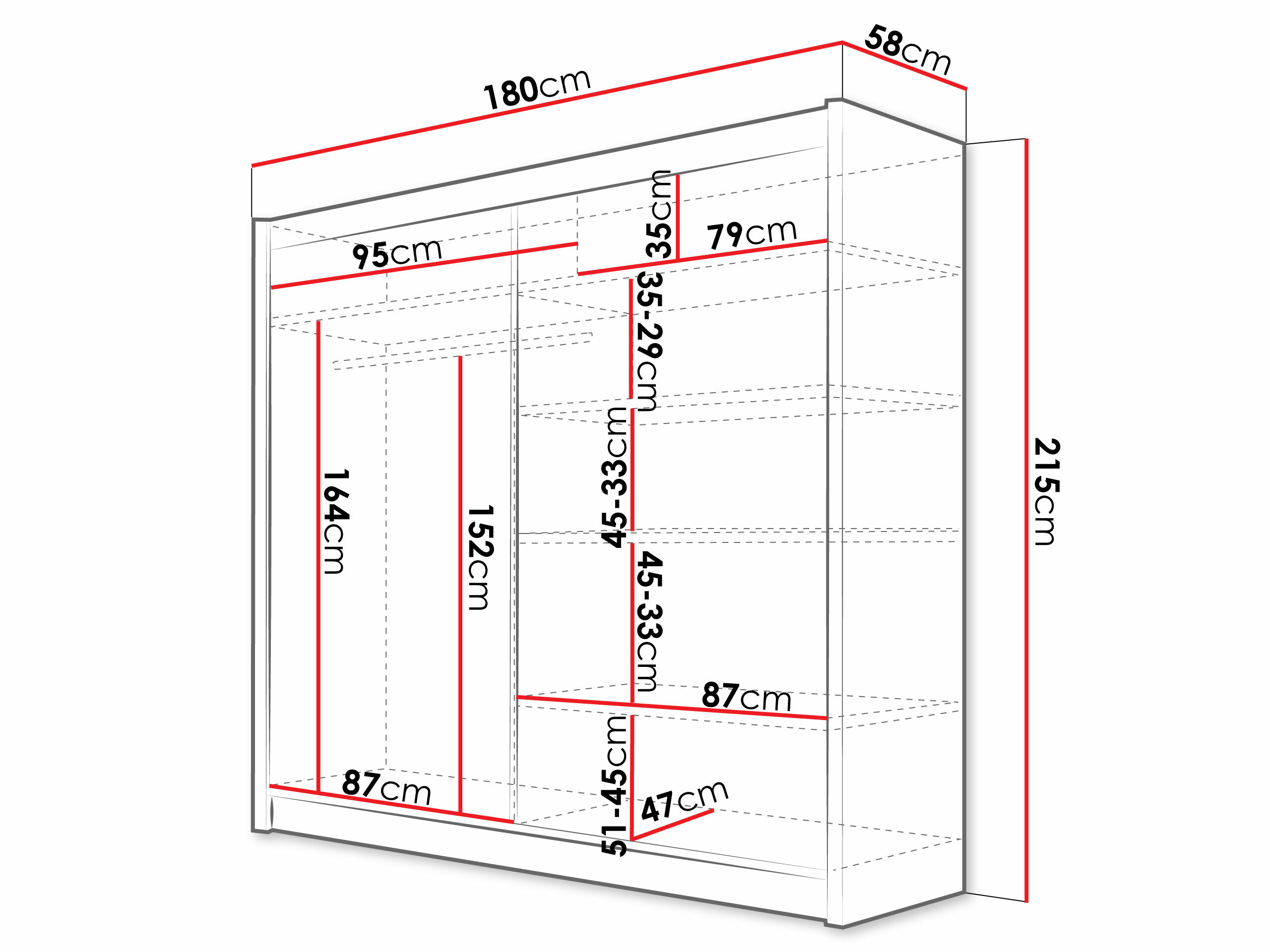 Dulap Closico Area (Alb)