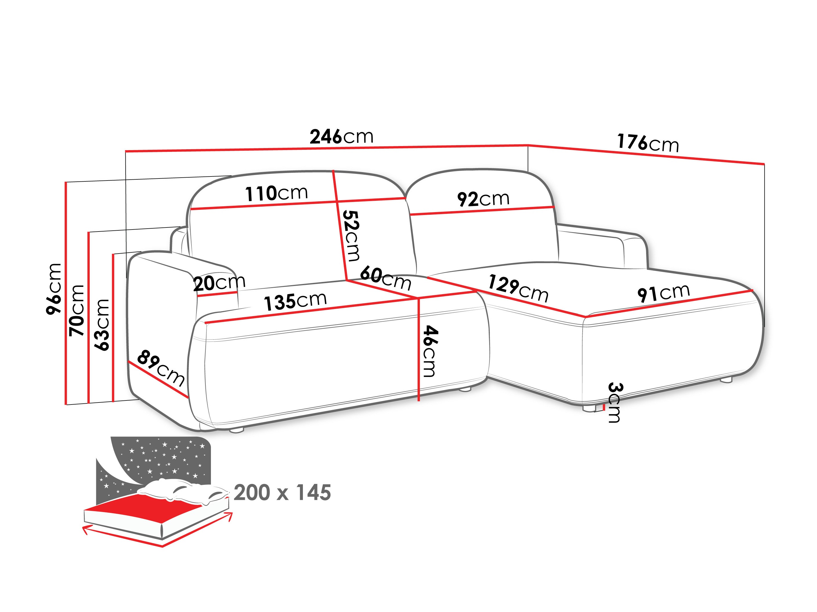 Colțar ComfiDream Marila (Perfect Harmony 63)