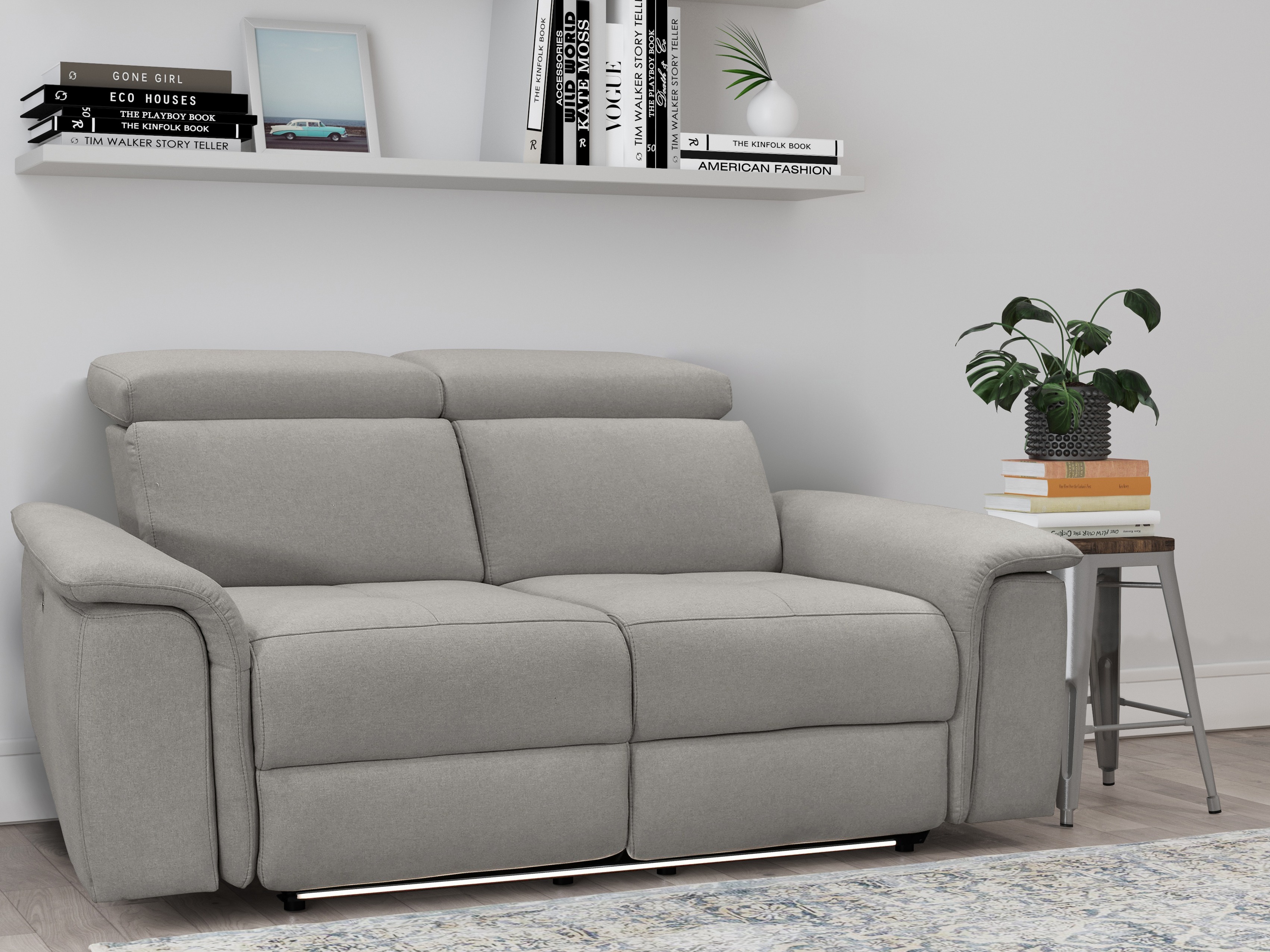 Canapea recliner Beldalo 104 (Gri deschis)