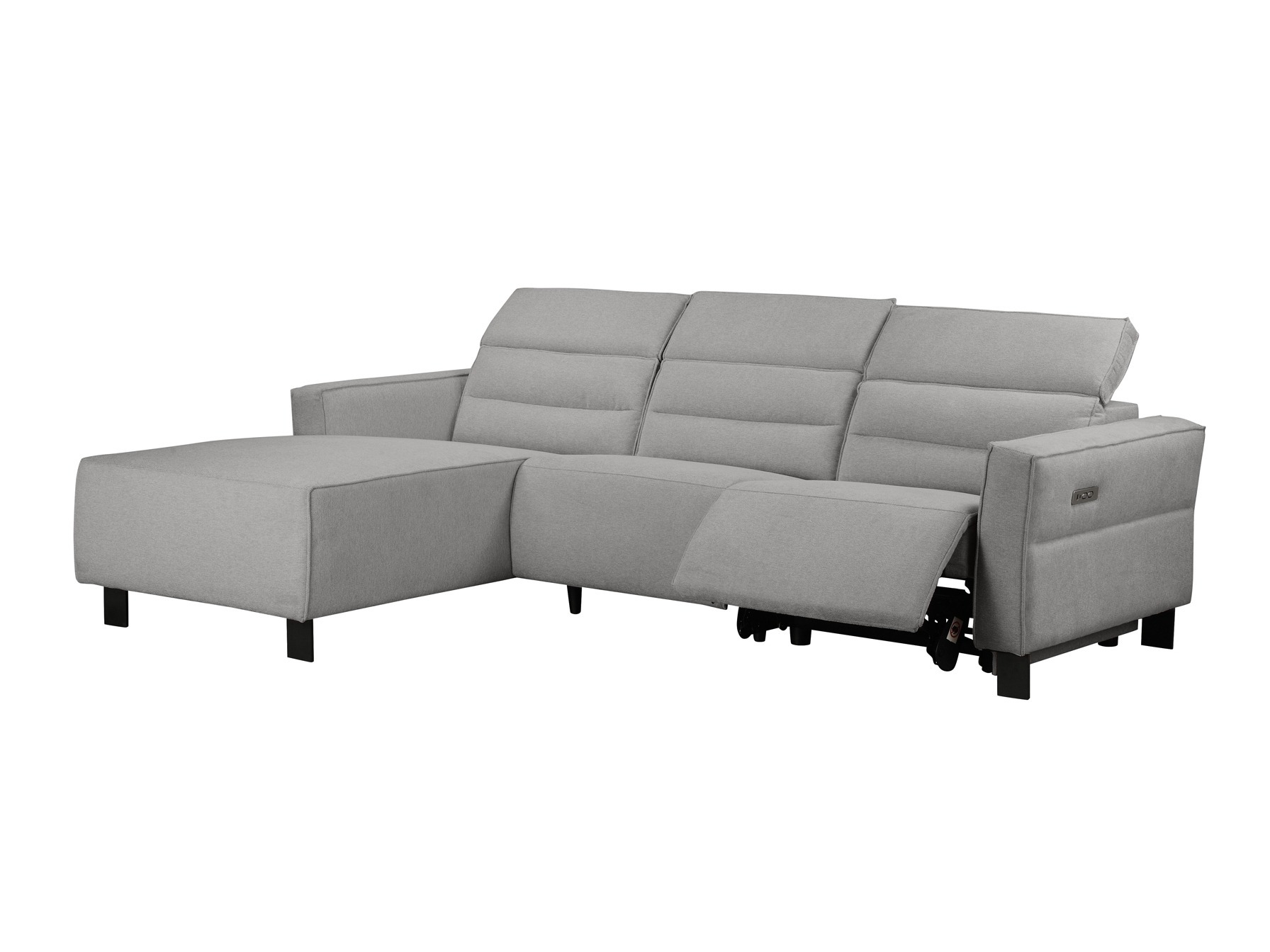Colțar cu recliner Denton 1486 (Gri deschis)