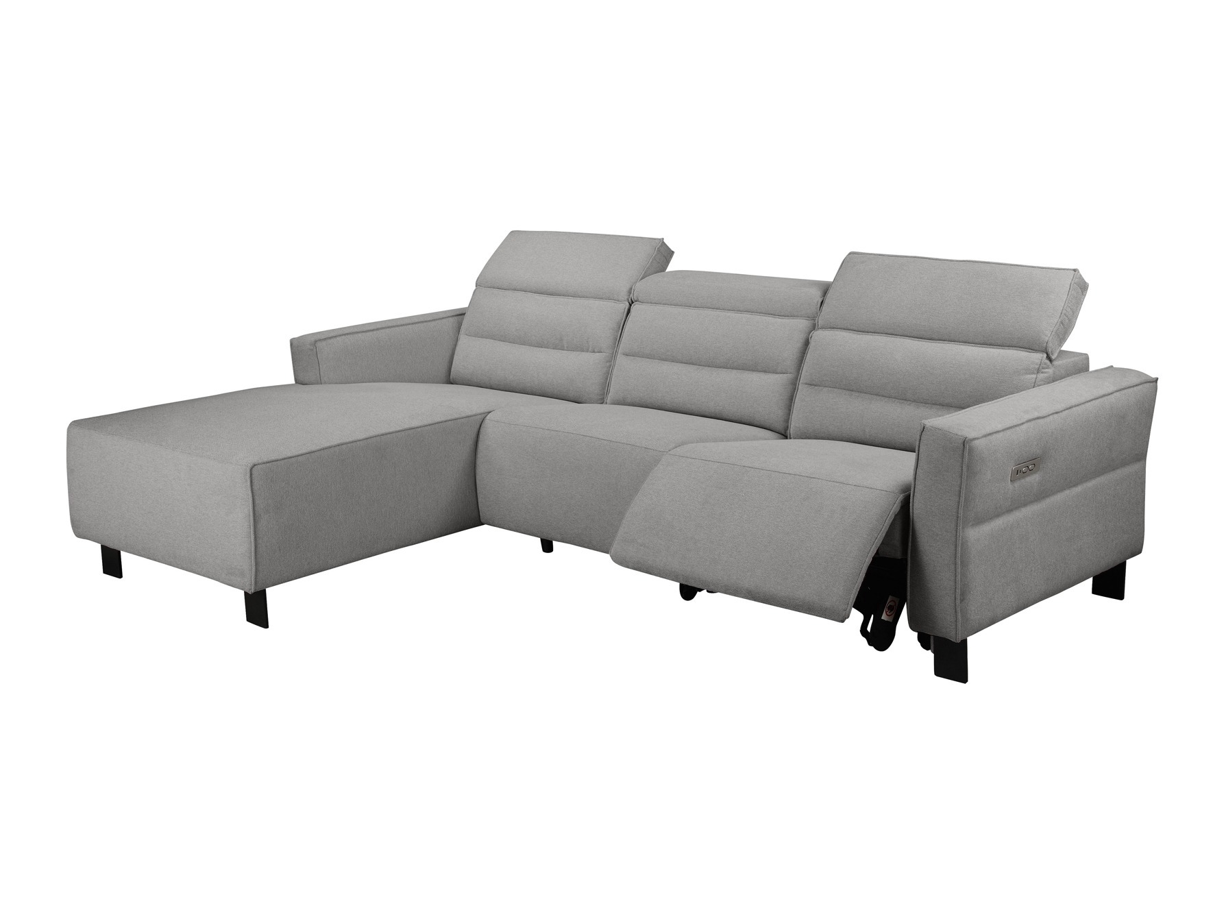 Colțar cu recliner Denton 1486 (Gri deschis)