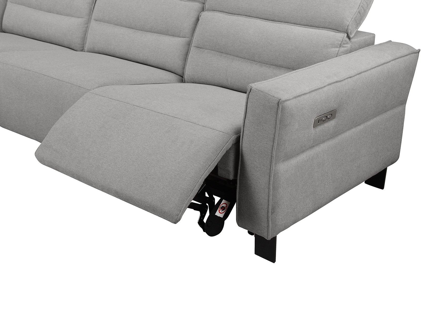 Colțar cu recliner Denton 1486 (Gri deschis)