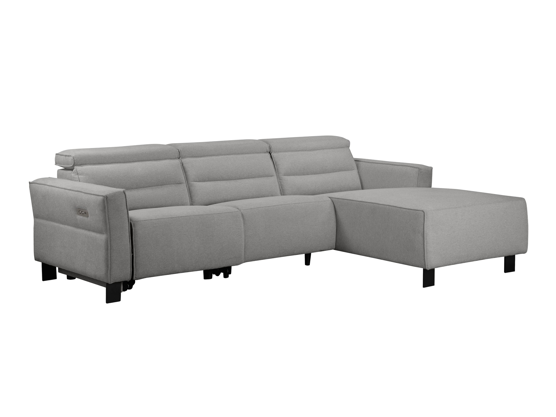Colțar cu recliner Denton 1486 (Gri deschis)