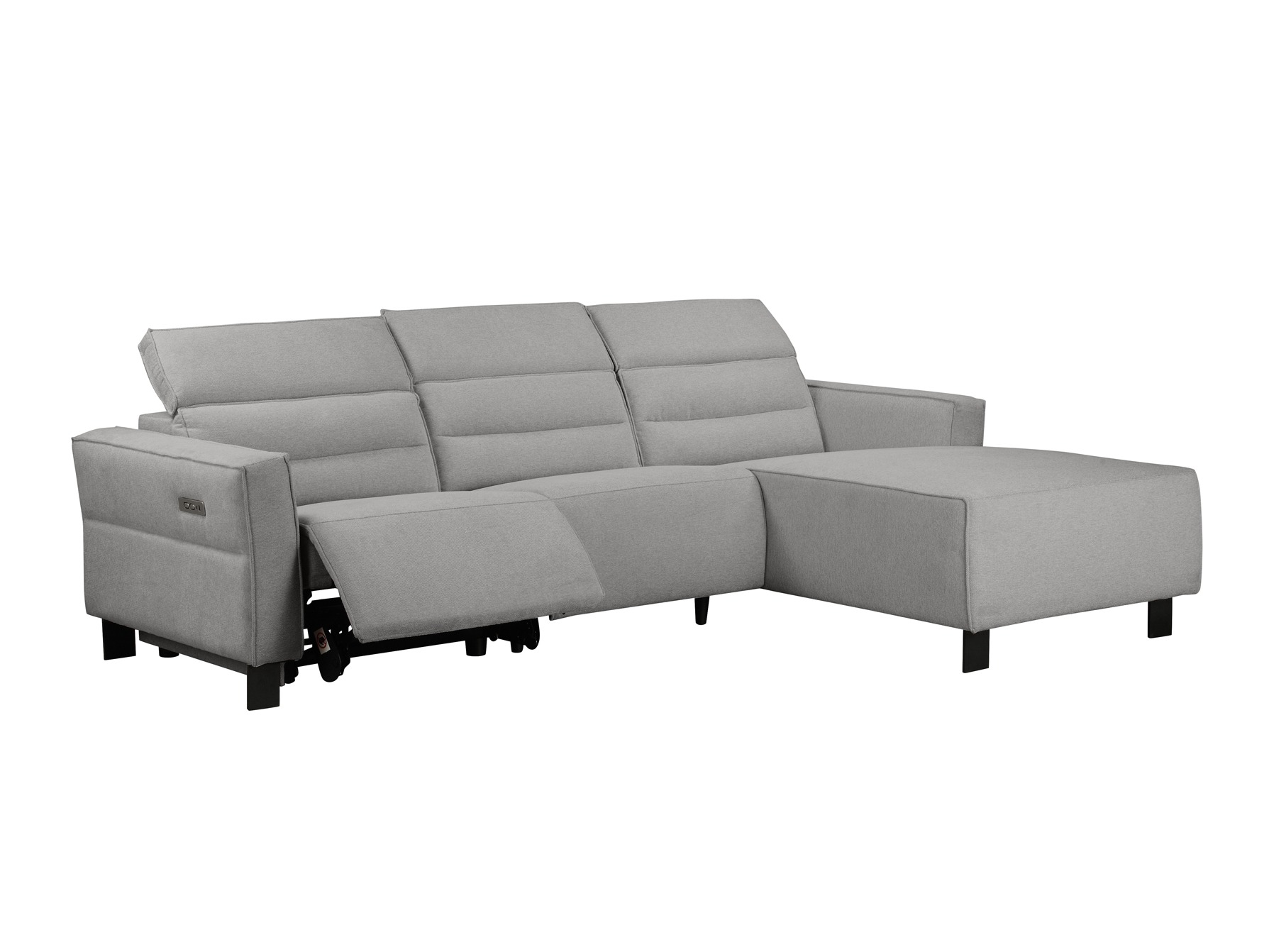 Colțar cu recliner Denton 1486 (Gri deschis)