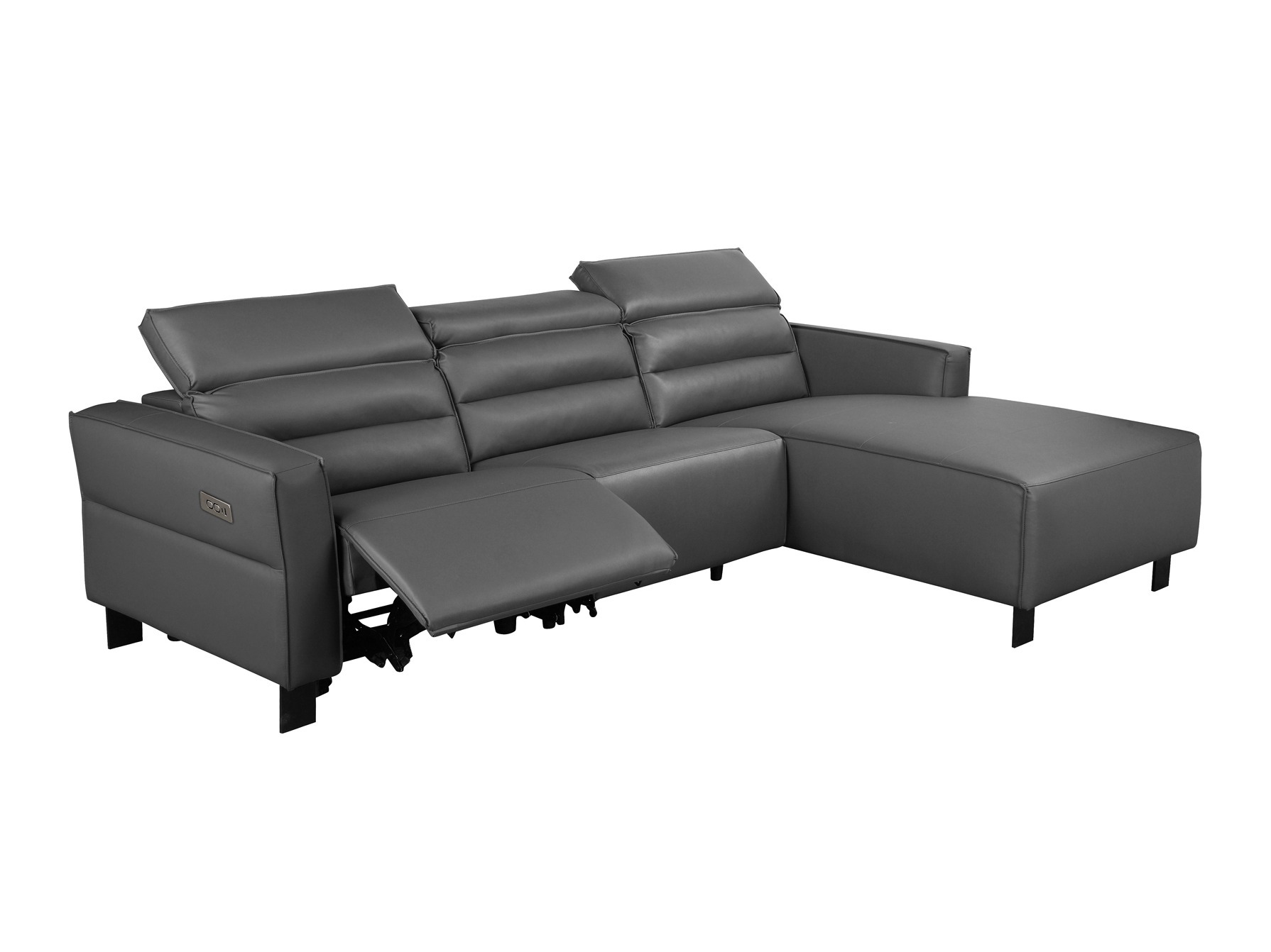 Colțar cu recliner Denton 1486 (Gri)