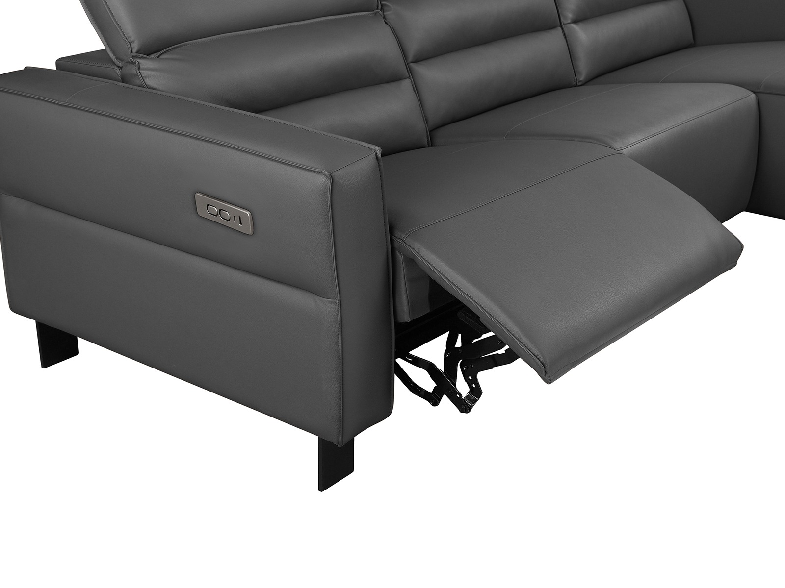 Colțar cu recliner Denton 1486 (Gri)