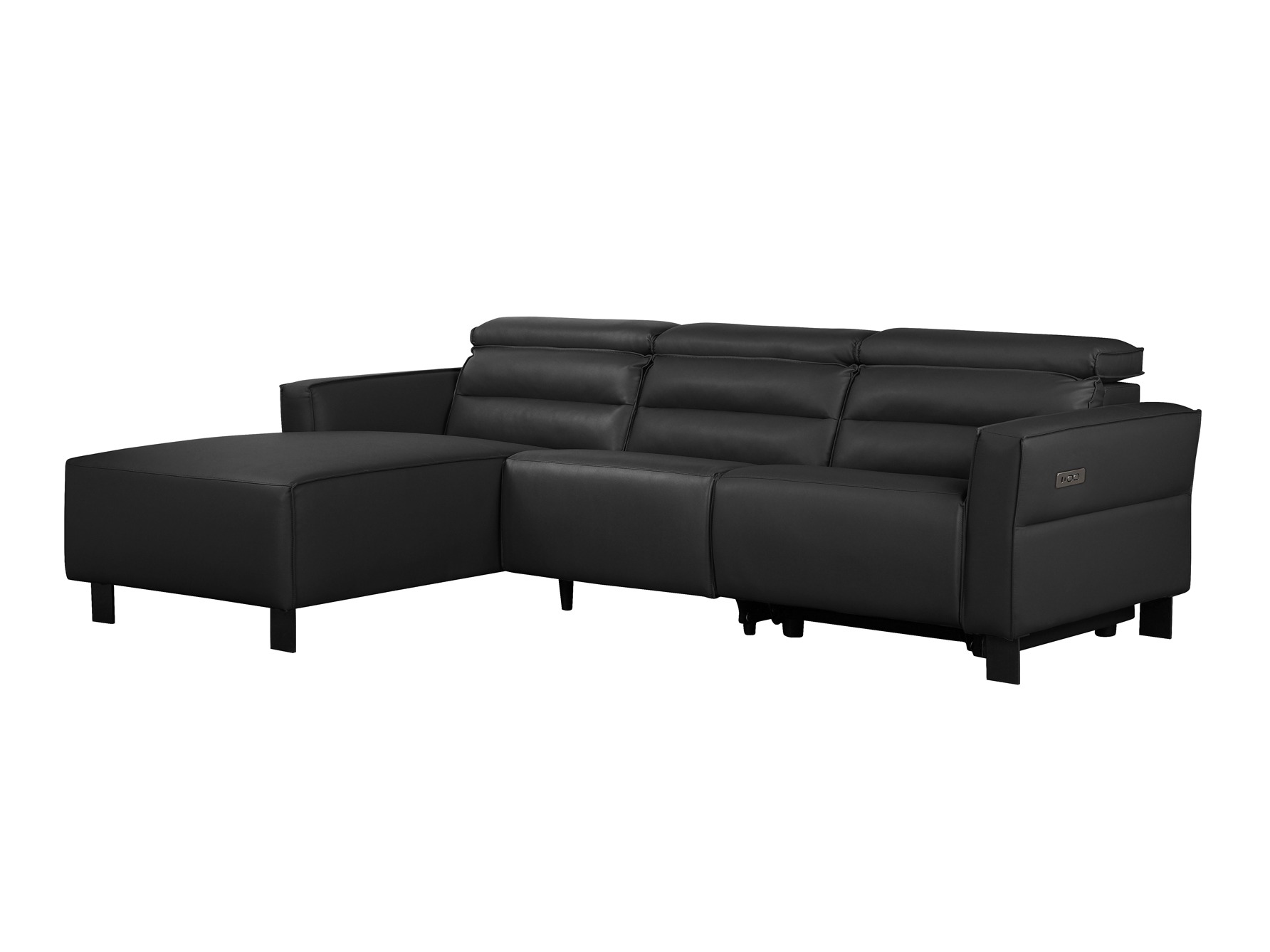 Colțar cu recliner Denton 1486 (Negru)