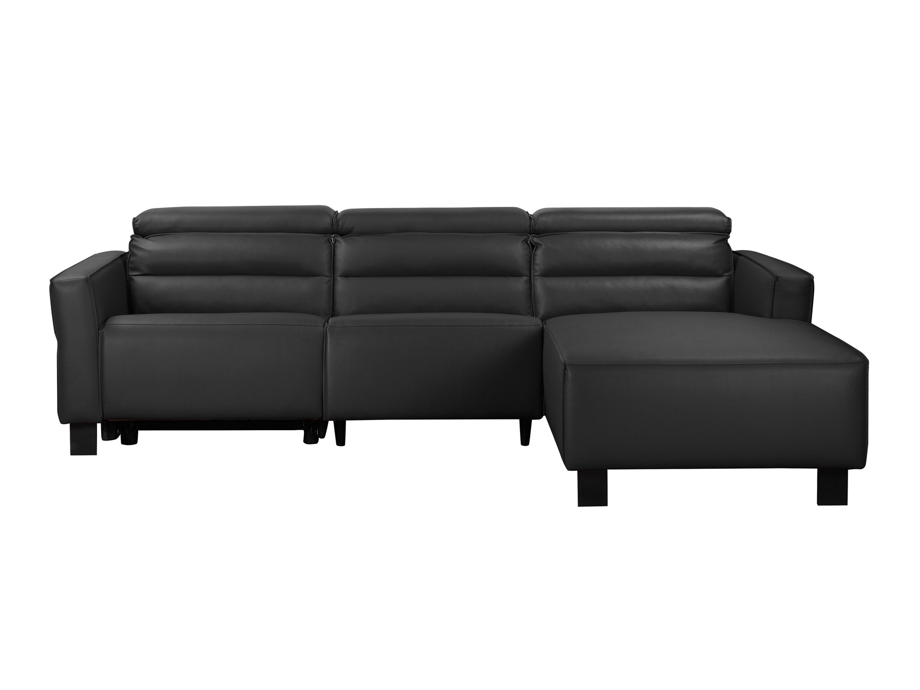 Colțar cu recliner Denton 1486 (Negru)