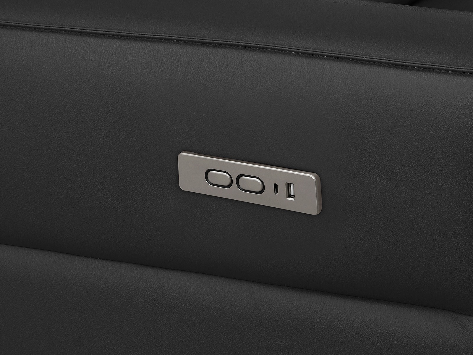 Colțar cu recliner Denton 1486 (Negru)