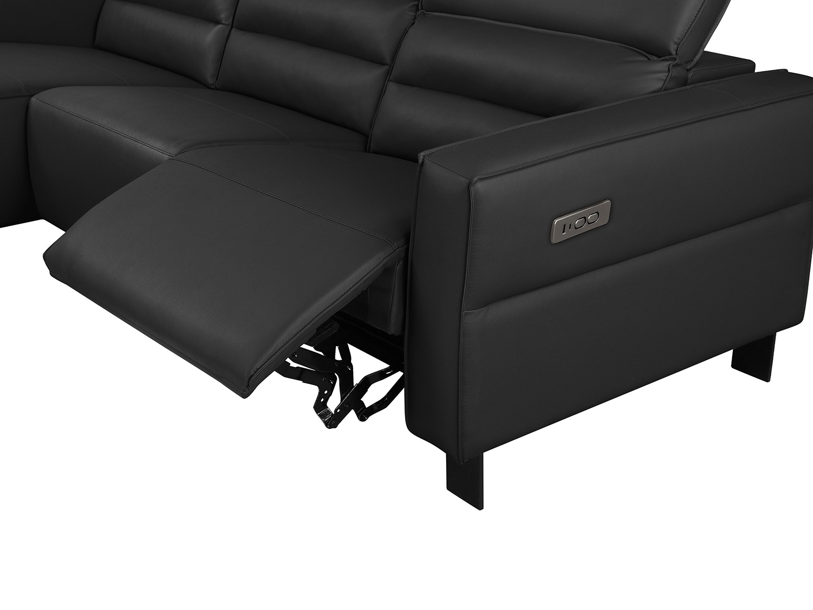 Colțar cu recliner Denton 1486 (Negru)