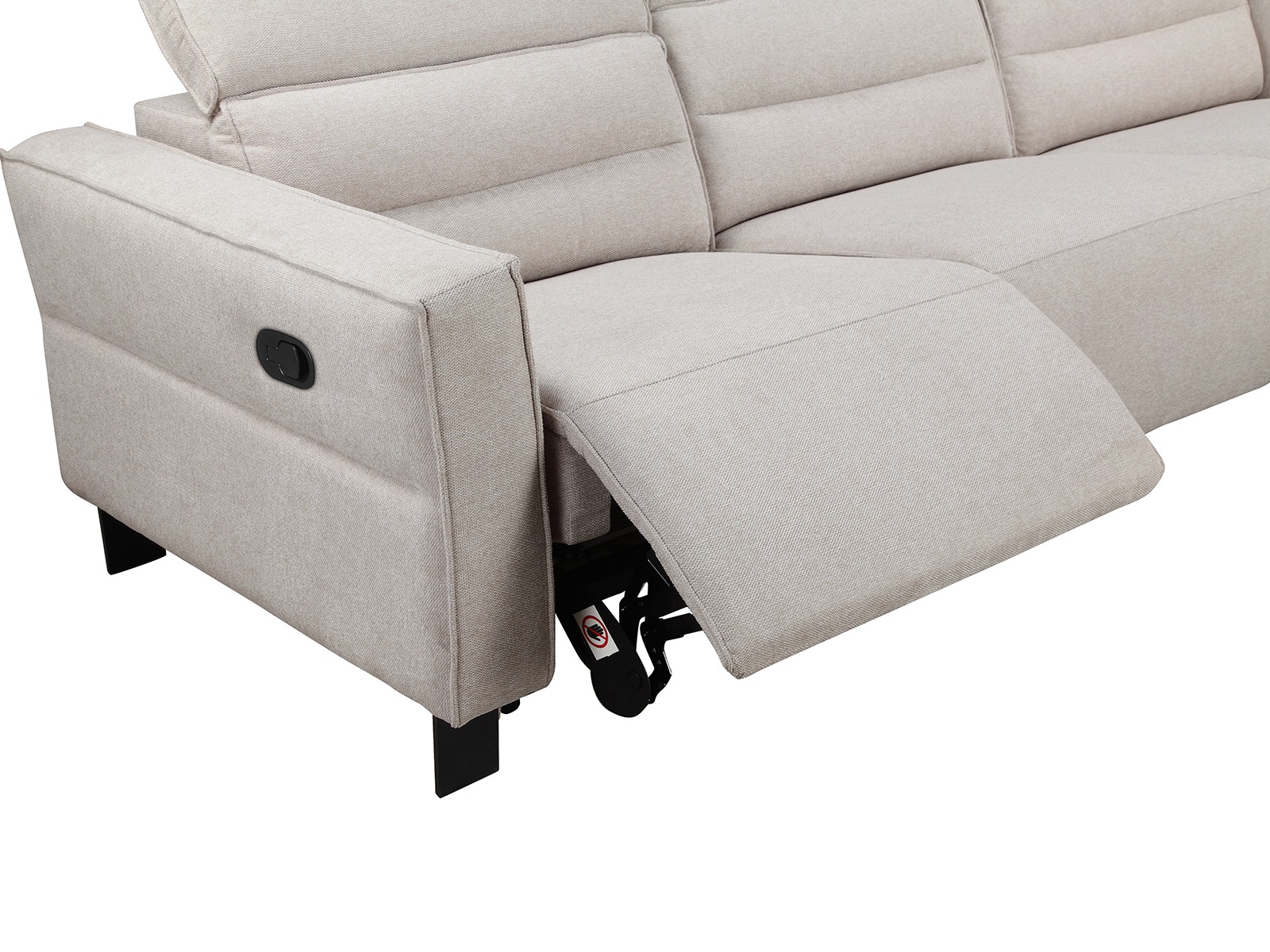Colțar cu recliner Denton 1487 (Crem)