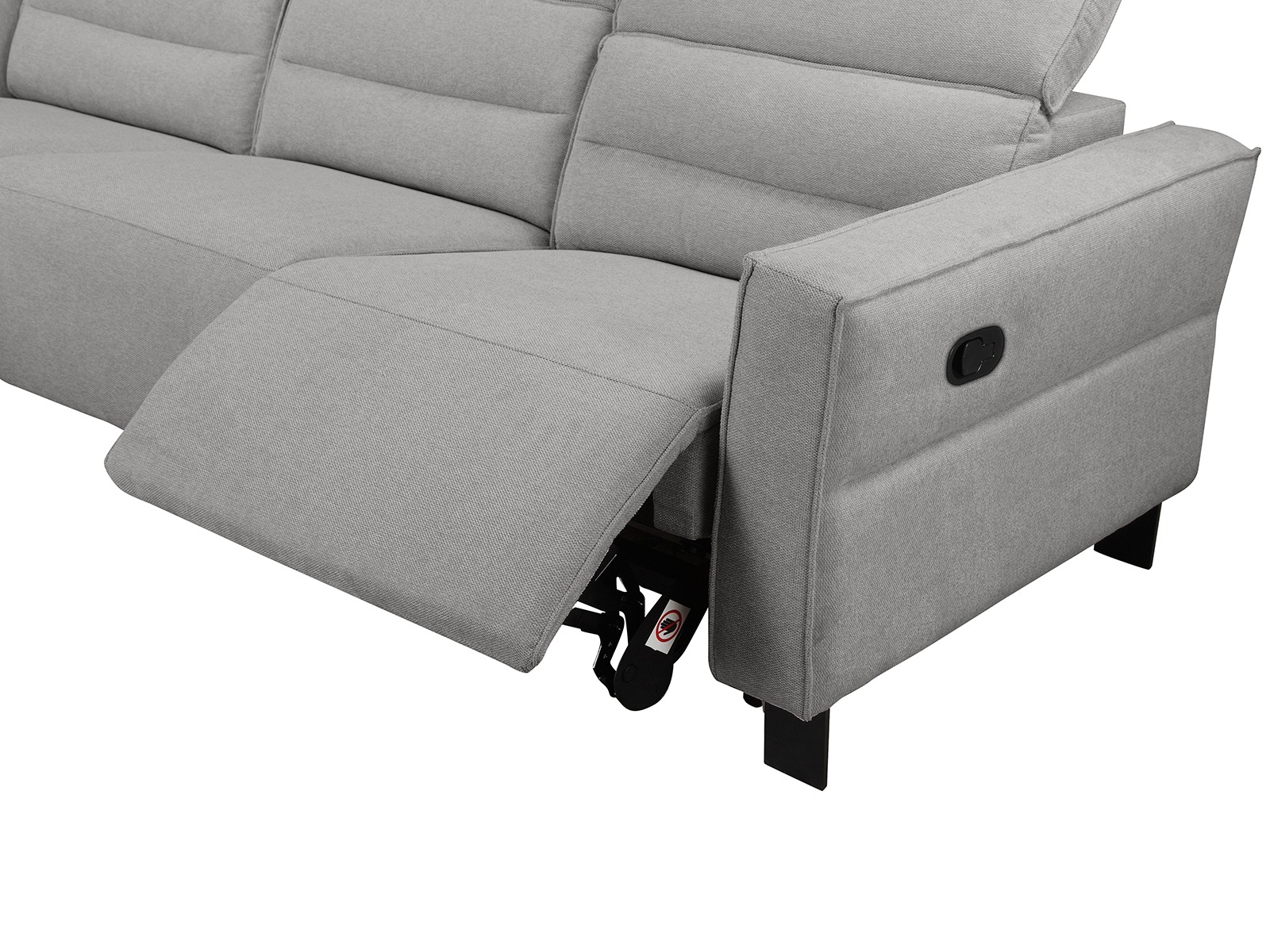 Colțar cu recliner Denton 1487 (Gri deschis)