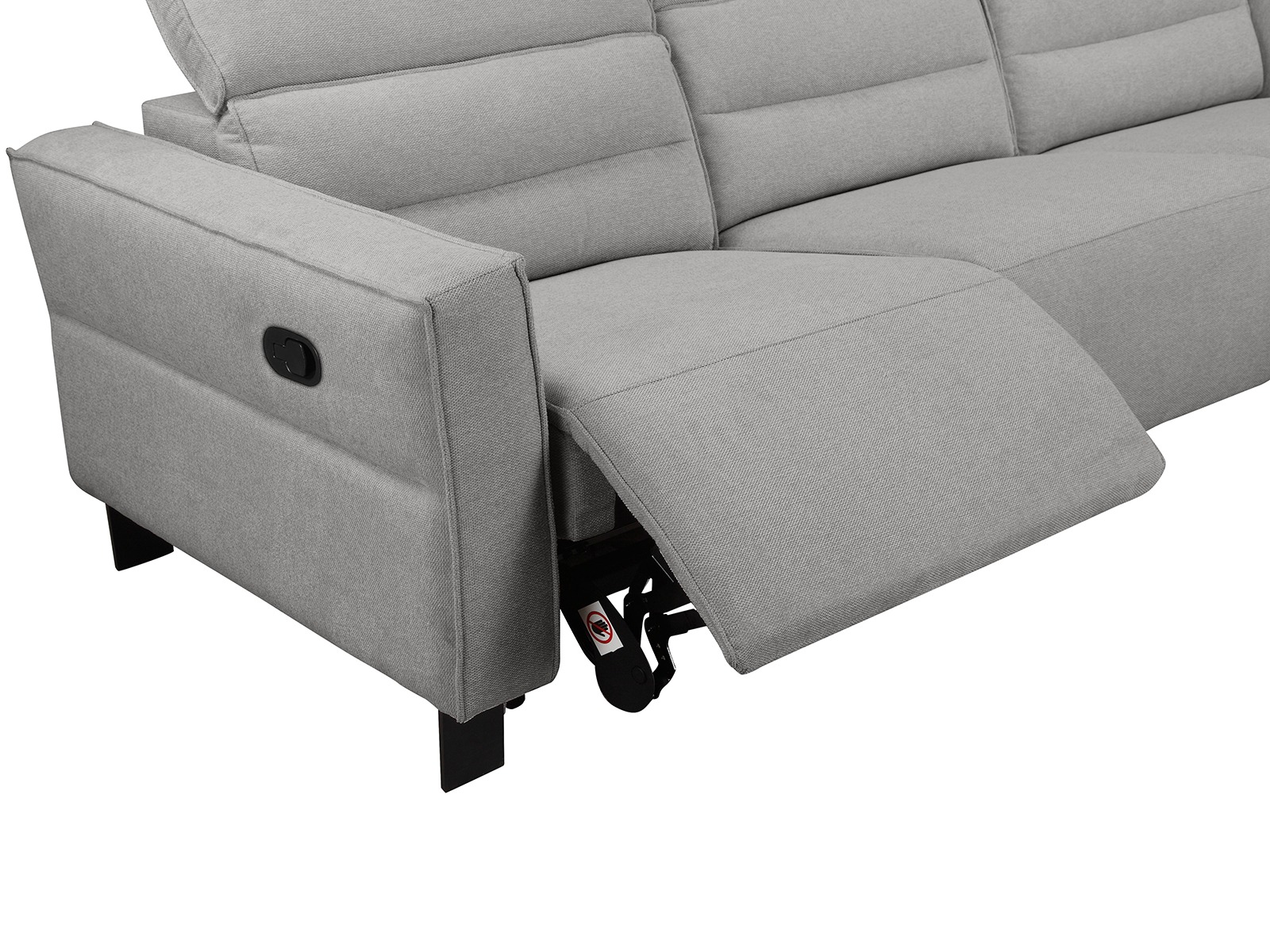 Colțar cu recliner Denton 1487 (Gri deschis)