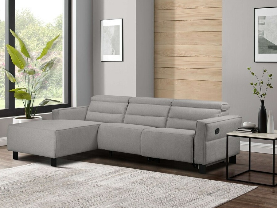 Colțar cu recliner Denton 1487 (Gri deschis)
