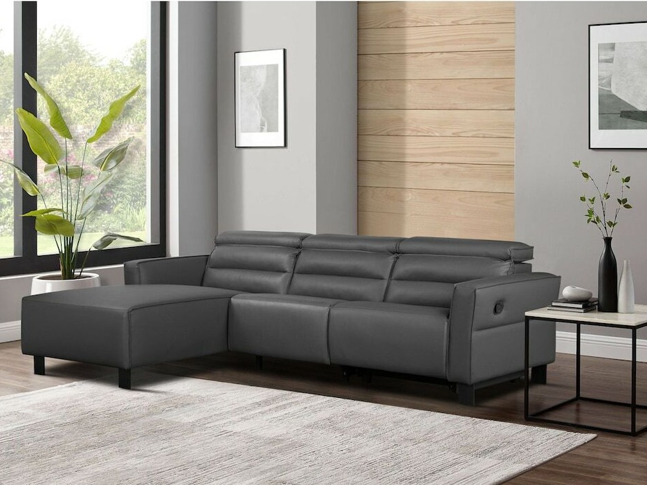Colțar cu recliner Denton 1487 (Gri)