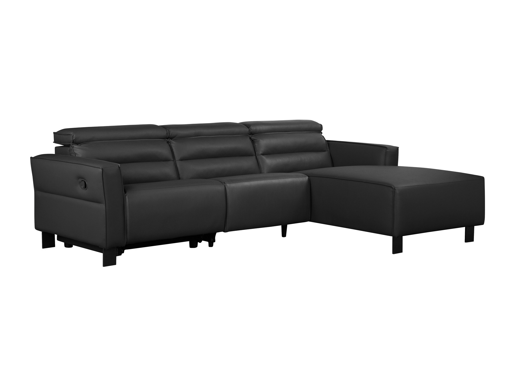Colțar cu recliner Denton 1487 (Negru)