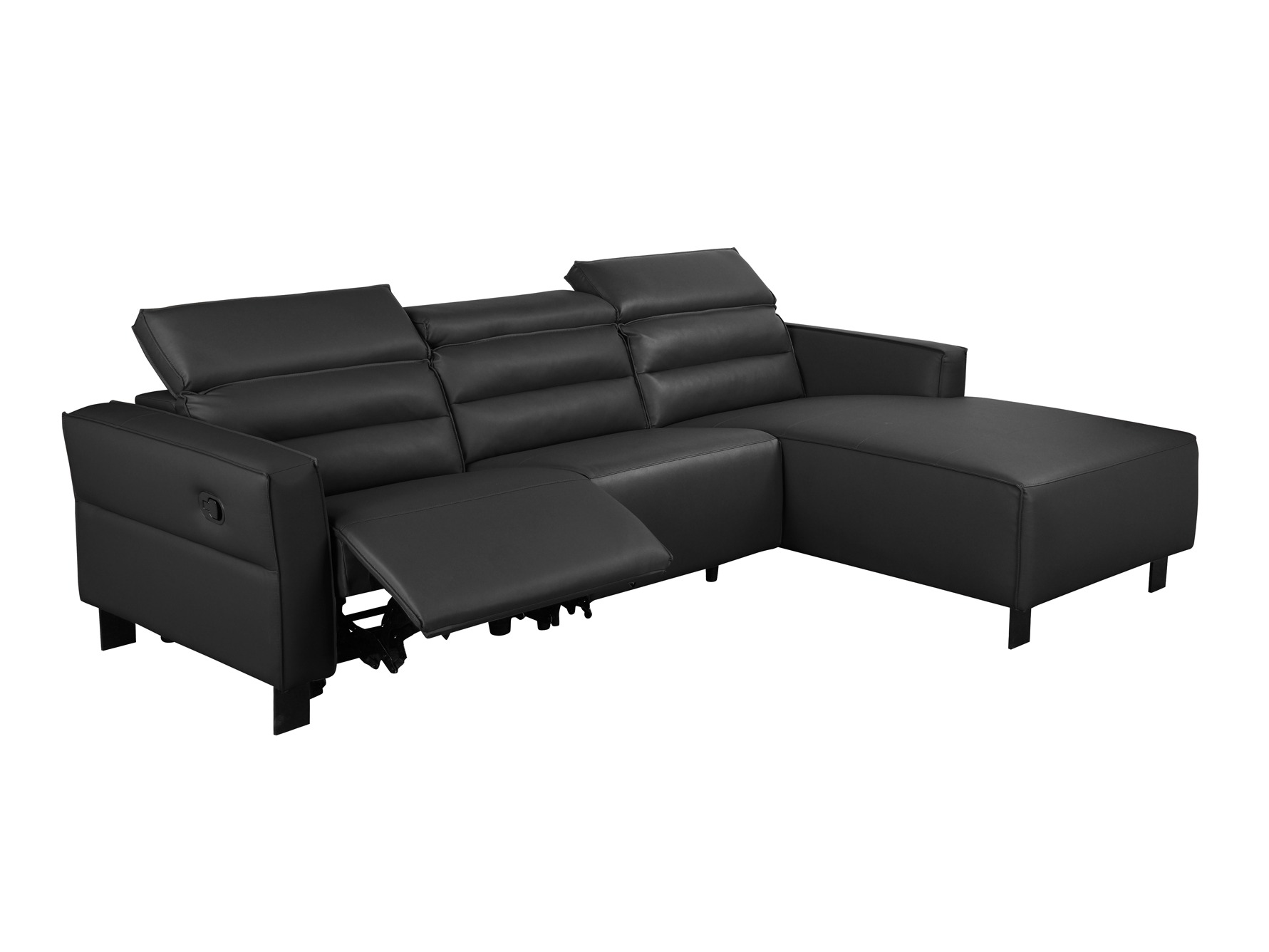 Colțar cu recliner Denton 1487 (Negru)