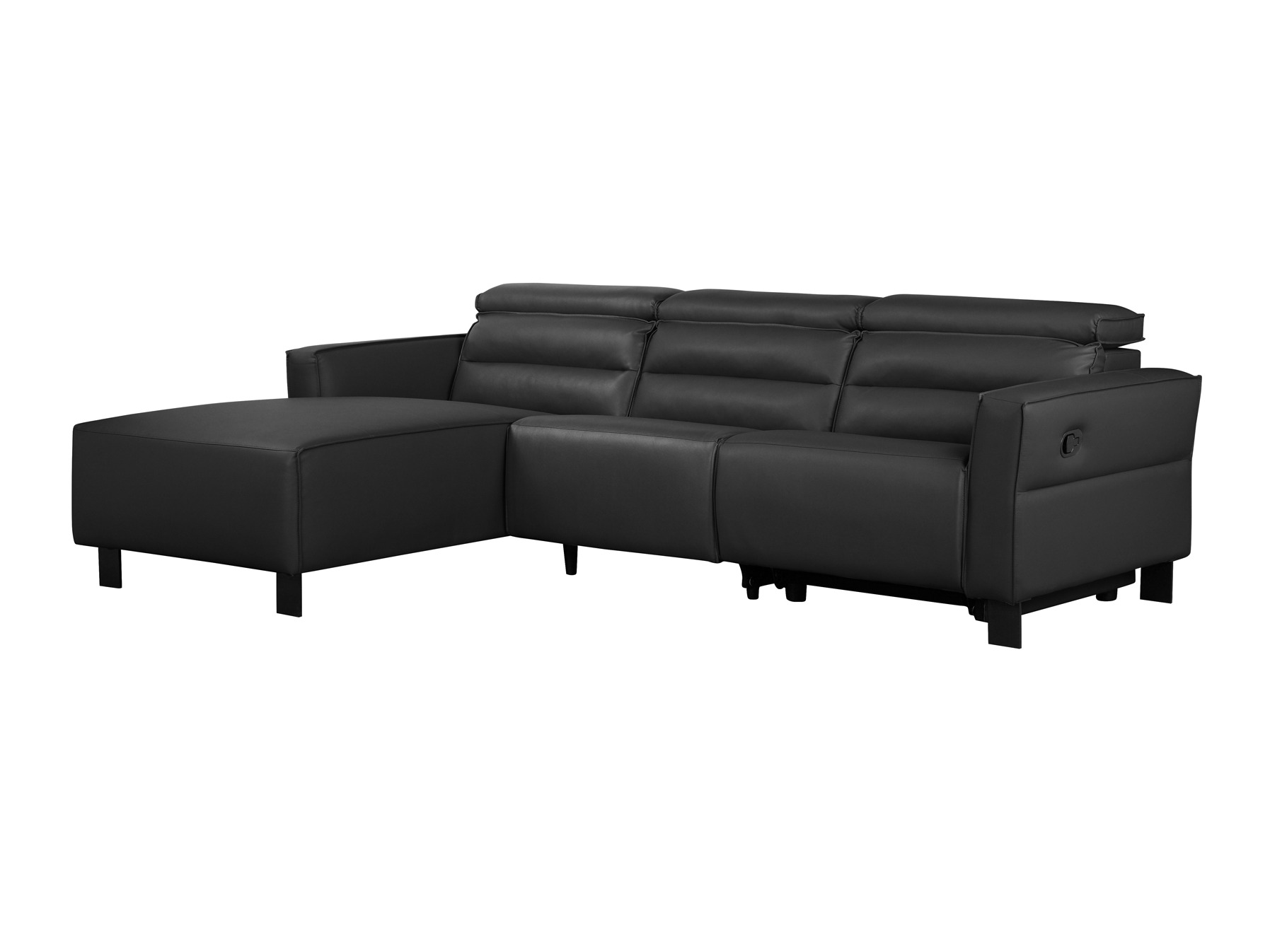 Colțar cu recliner Denton 1487 (Negru)