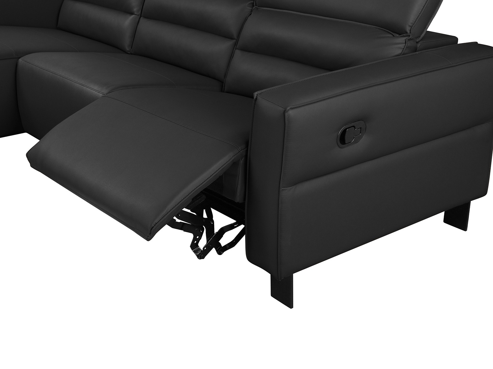 Colțar cu recliner Denton 1487 (Negru)