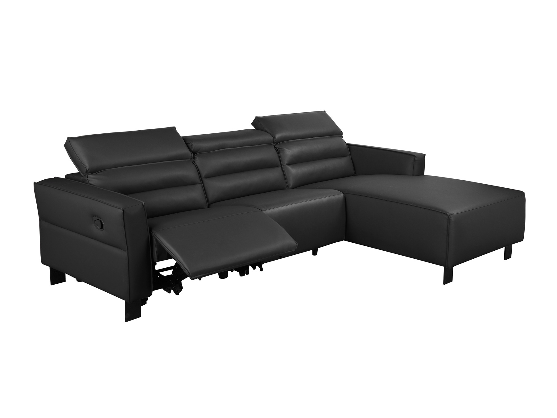 Colțar cu recliner Denton 1487 (Negru)
