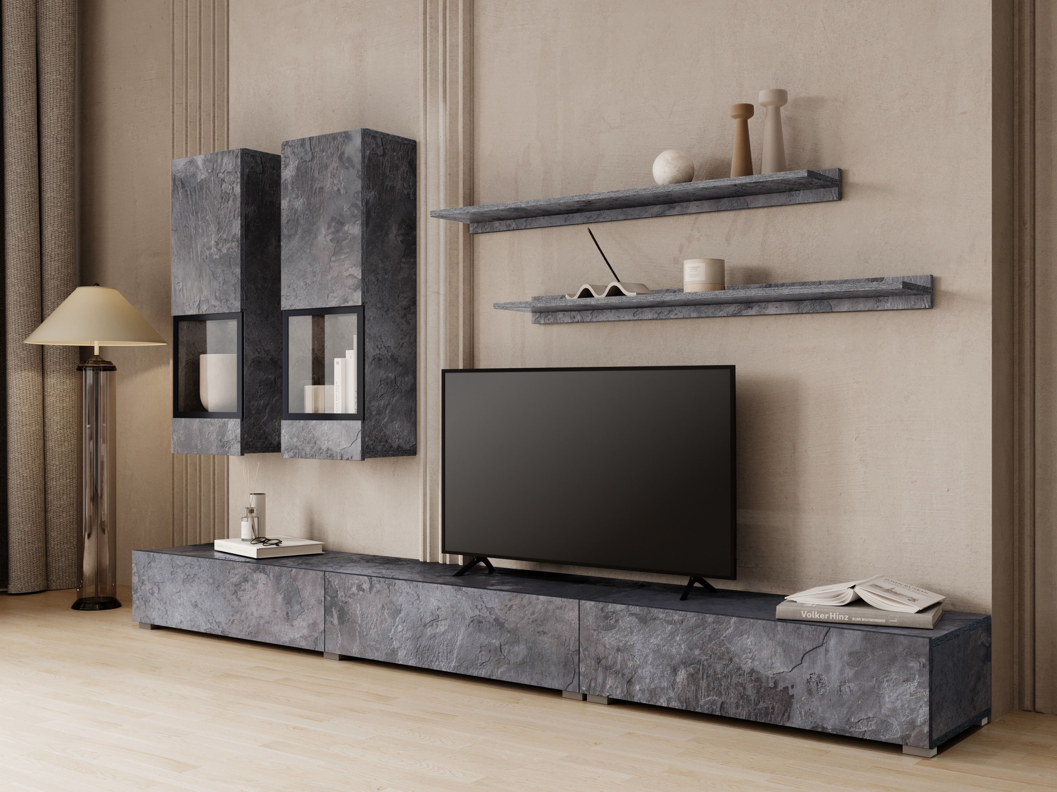 Set de living Serodeu 100 (Beton închis la culoare)