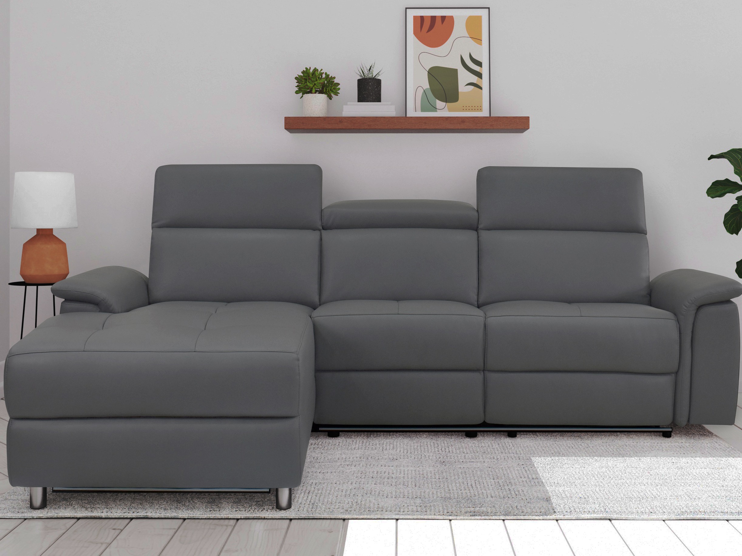 Colțar cu recliner Beldalo 106 (Antracit)