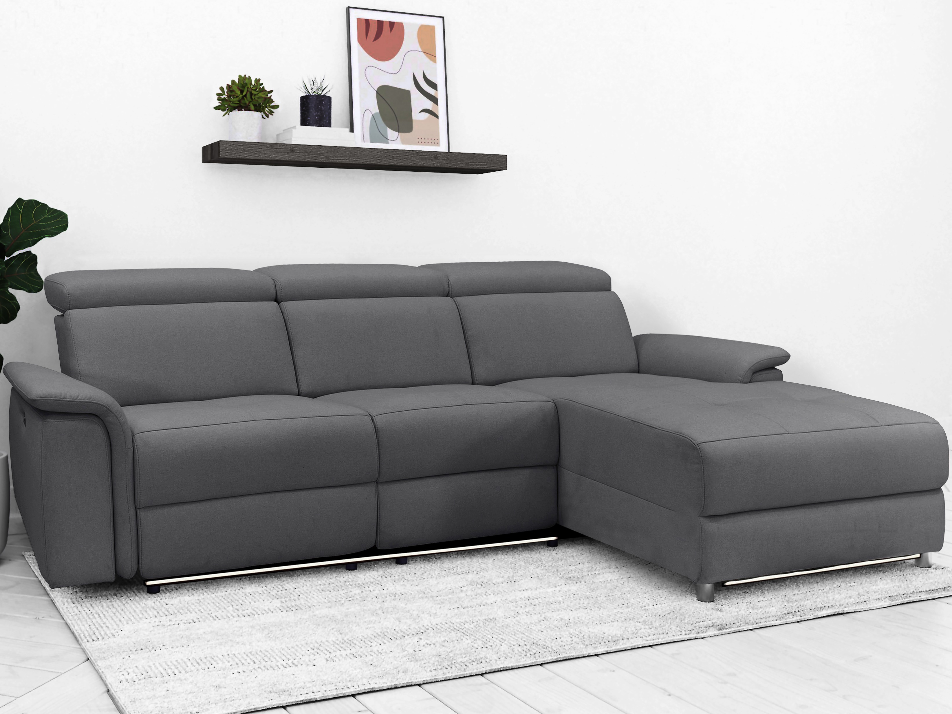 Colțar cu recliner Beldalo 106 (Antracit)
