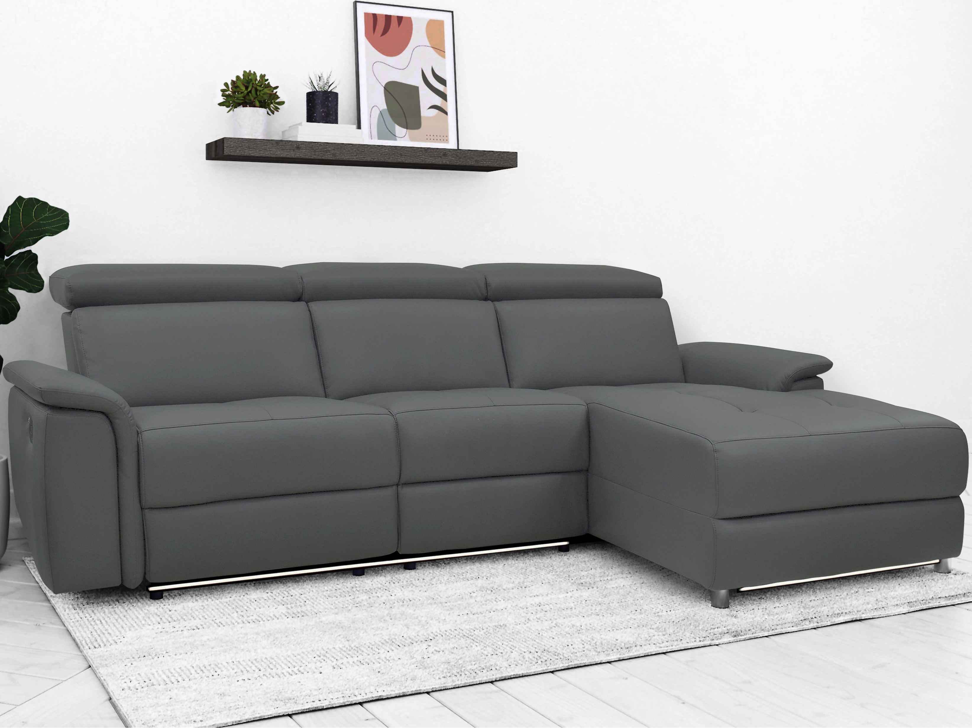 Colțar cu recliner Beldalo 106 (Gri)