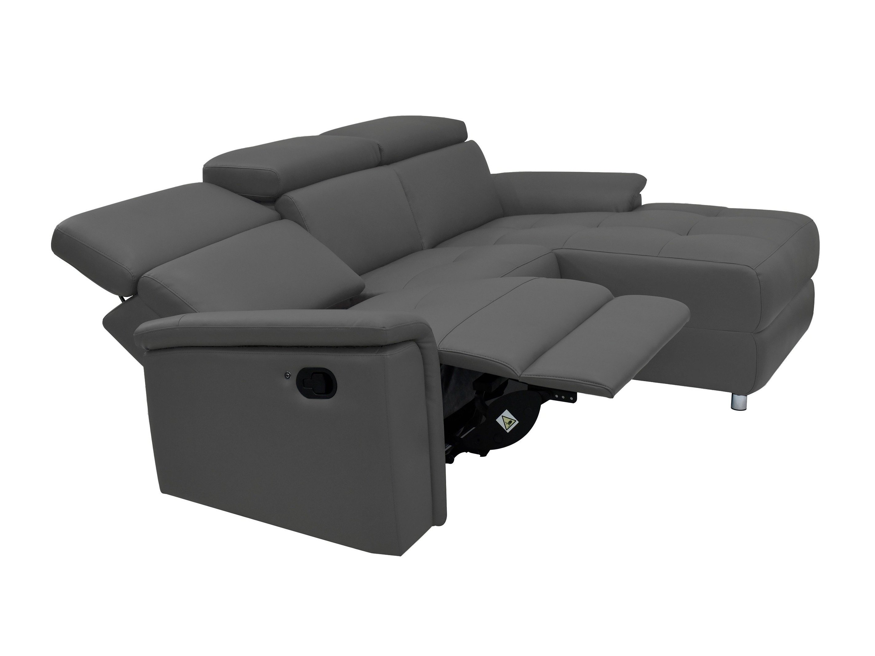 Colțar cu recliner Beldalo 106 (Gri)