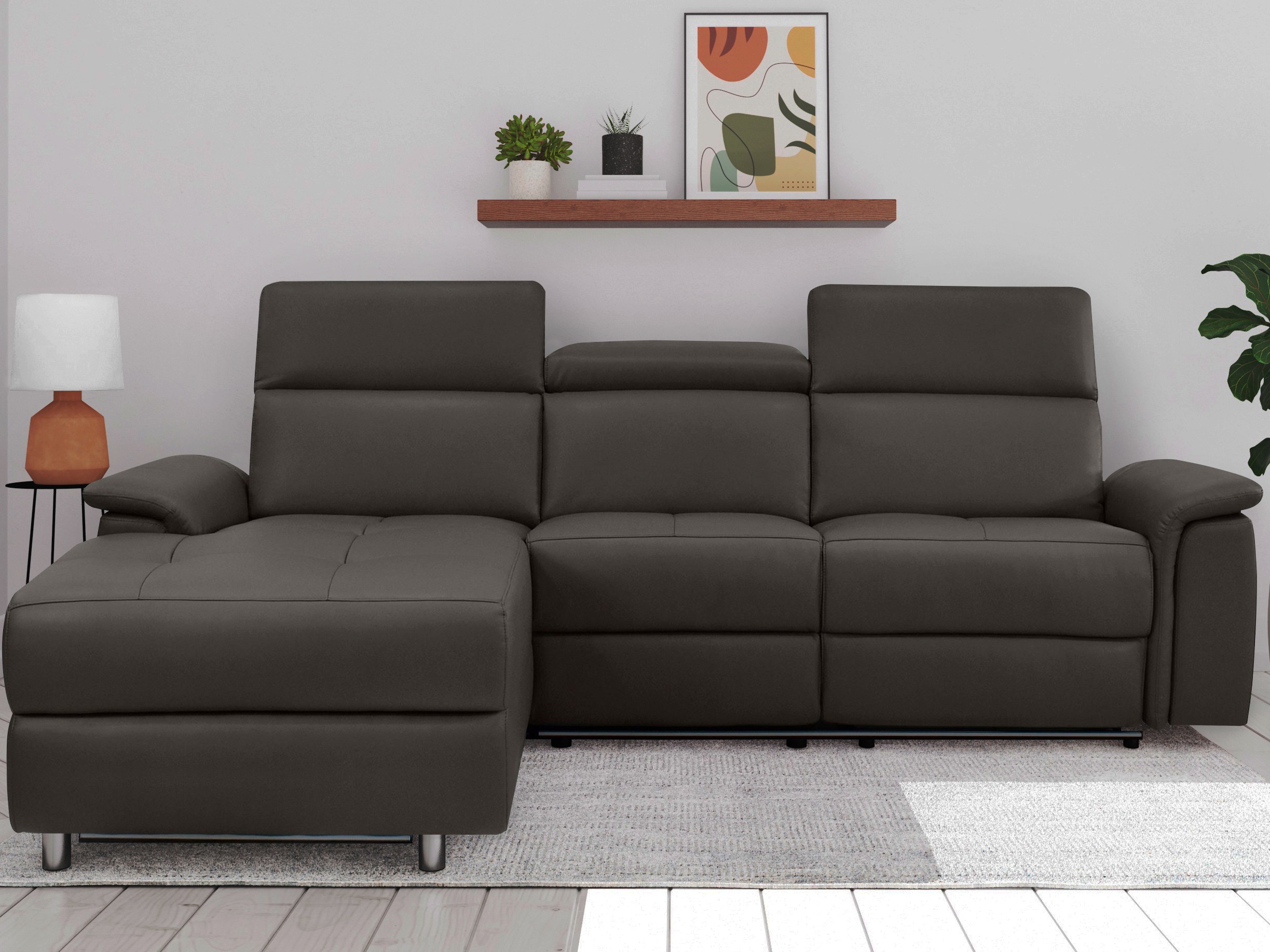 Colțar cu recliner Beldalo 106 (Maro)