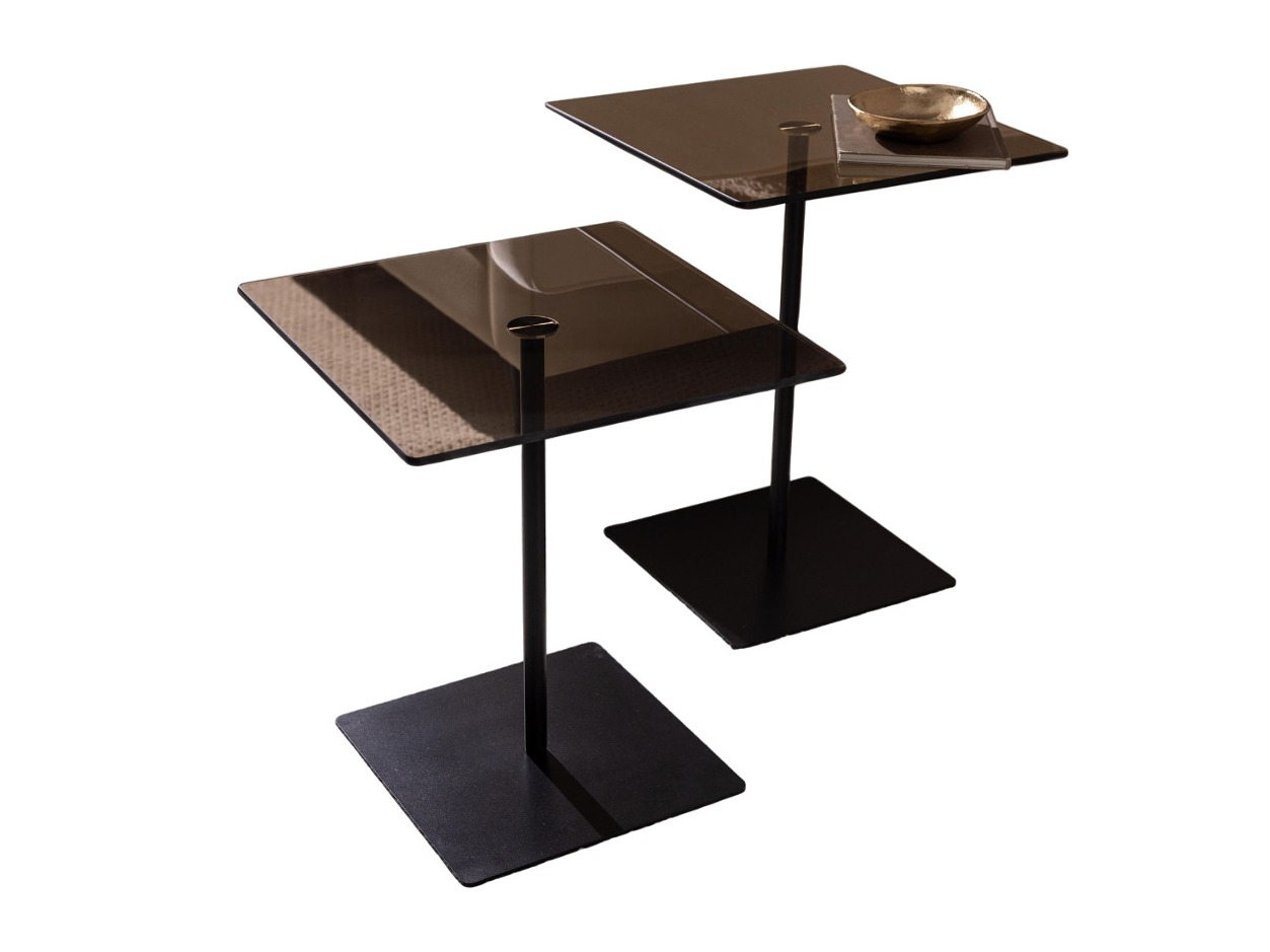 Set măsuțe laterale Kailua 2639 (Negru + Maro)