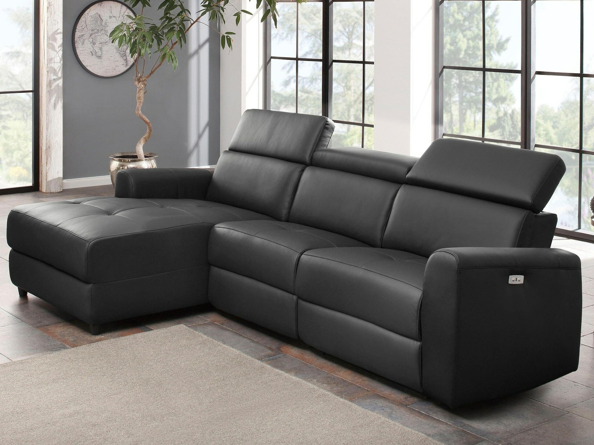 Colțar cu recliner Denton 1490 (Gri)