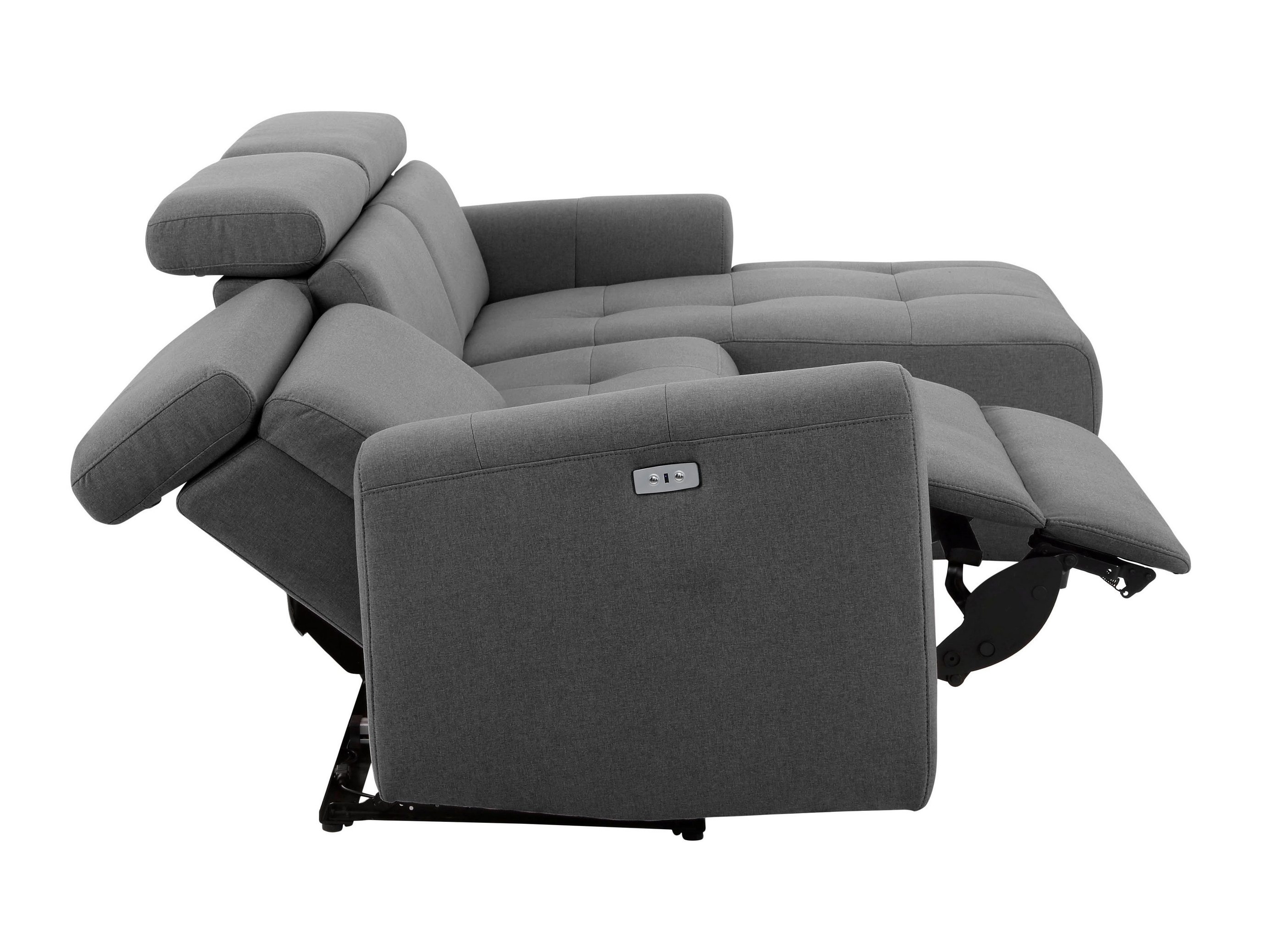Colțar cu recliner Denton 1490 (Gri)