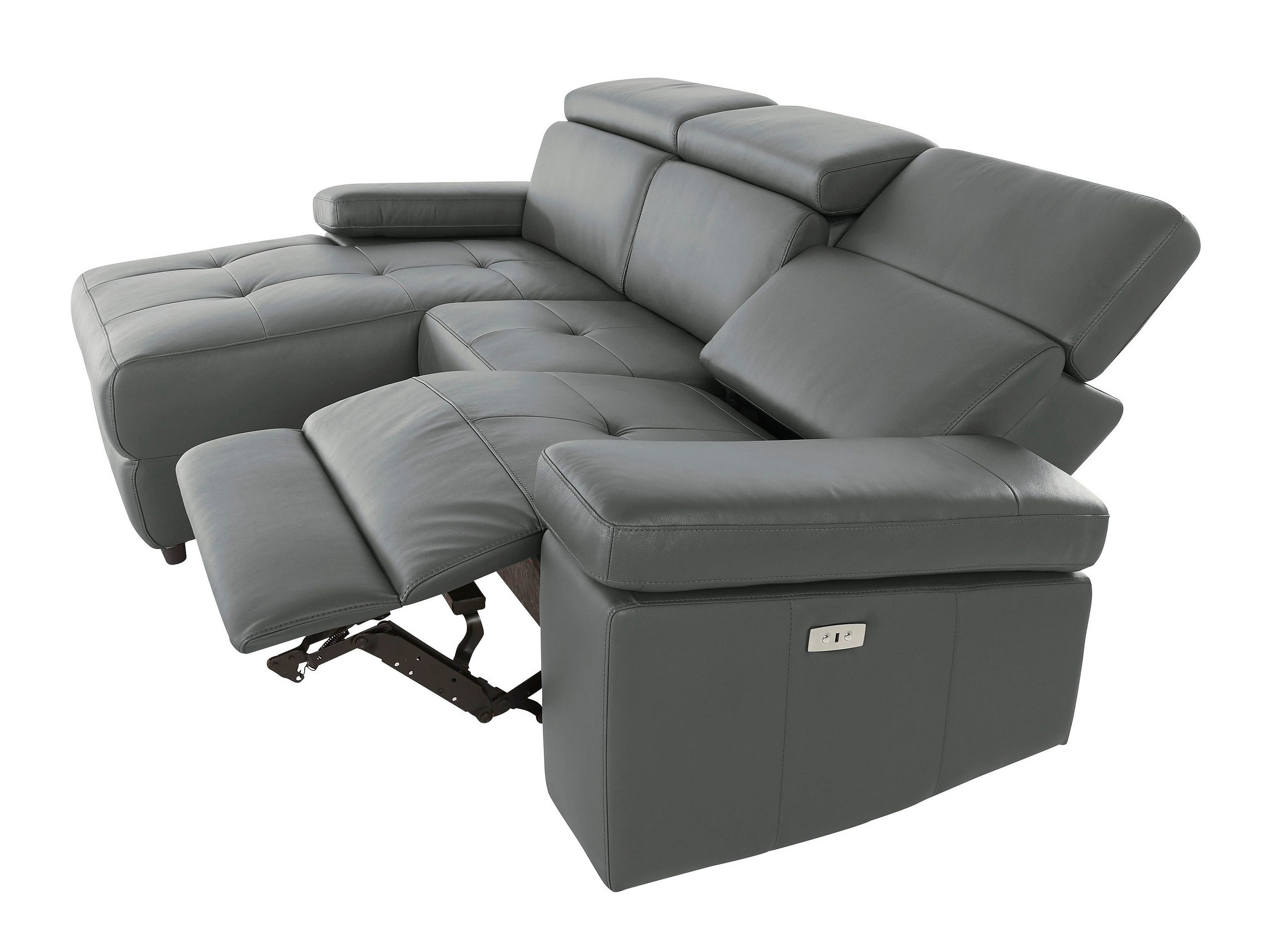 Colțar cu recliner Denton 1492 (Gri)