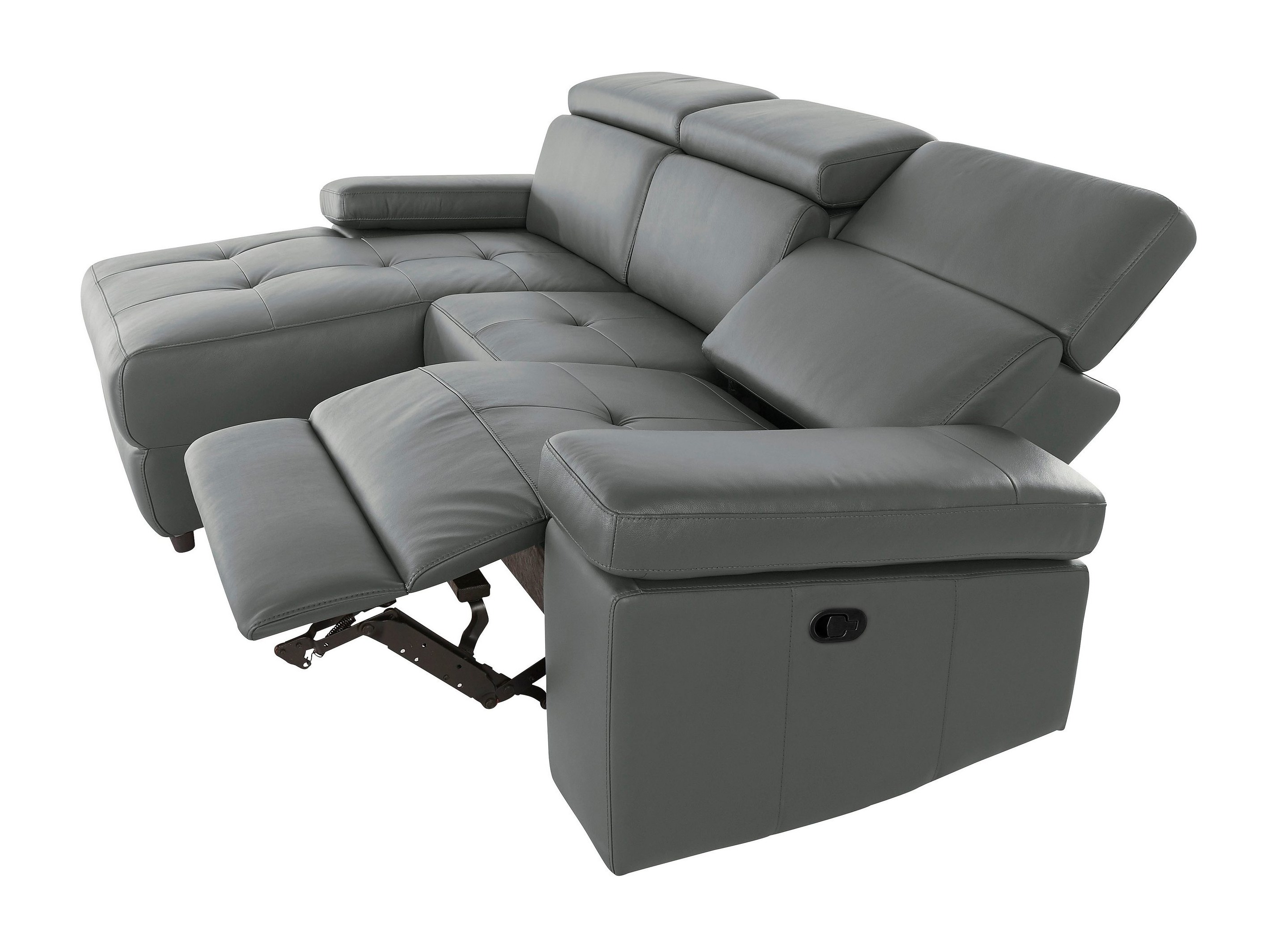 Colțar cu recliner Denton 1493 (Gri)