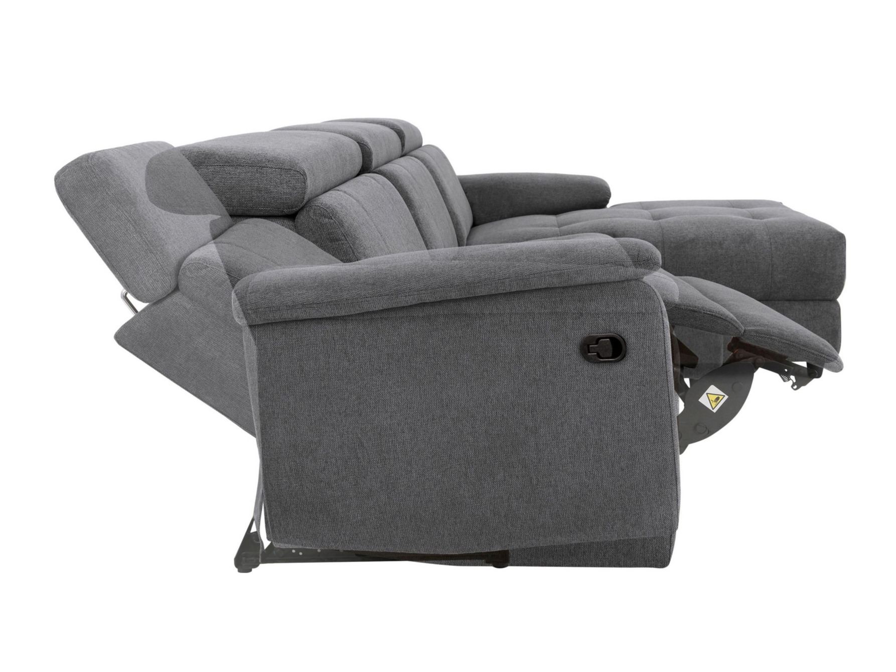 Colțar cu recliner Denton 1503 (Antracit)
