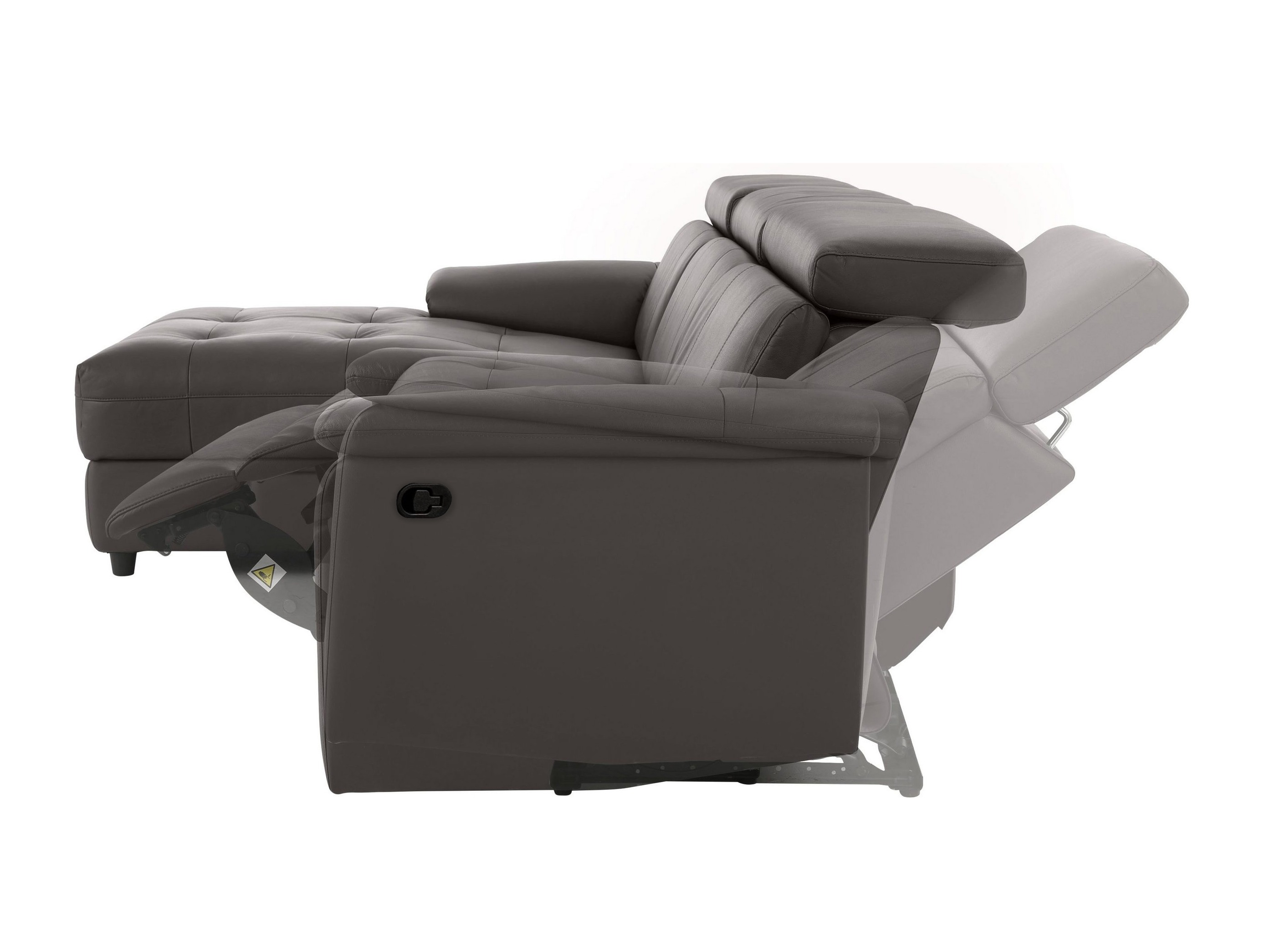 Colțar cu recliner Denton 1503 (Maro)