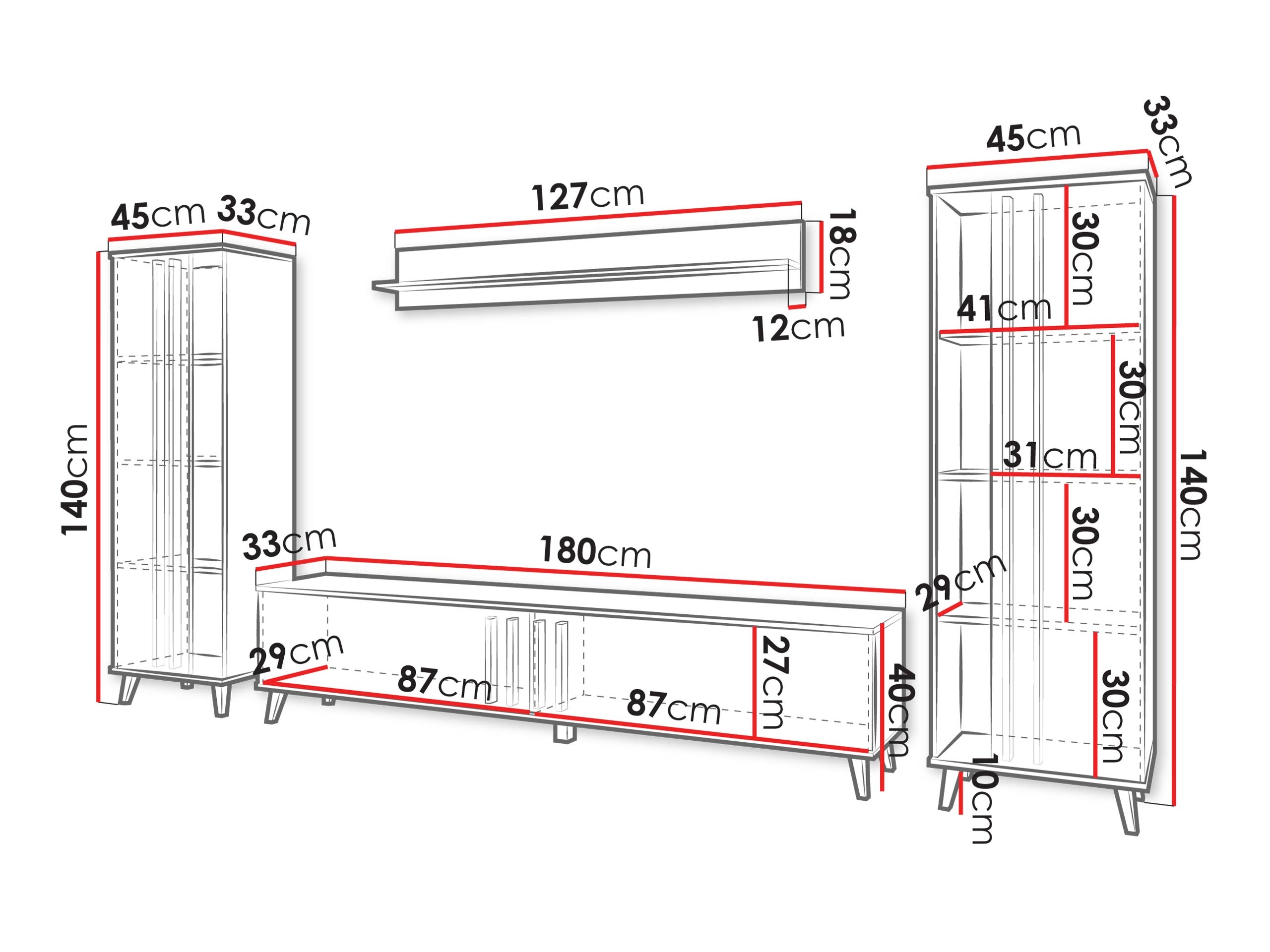 Set de living Temora 102 (Grafit)