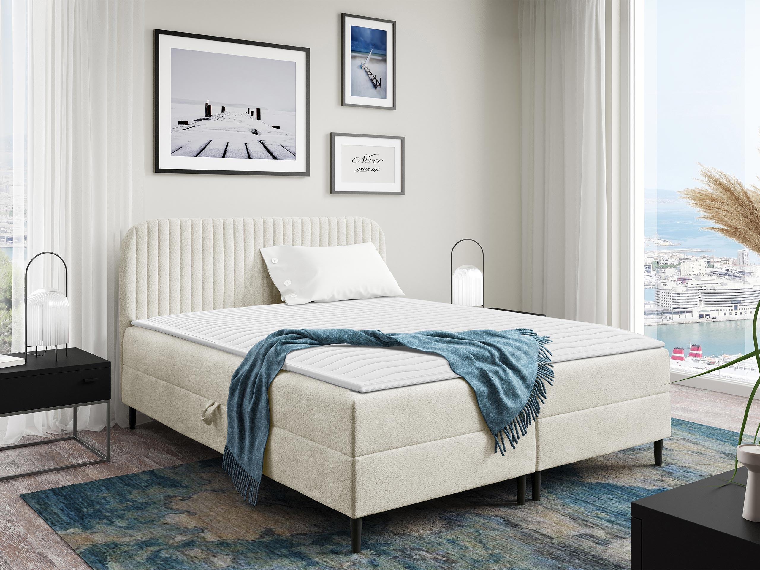 Pat boxspring Rivus (Coral 15)