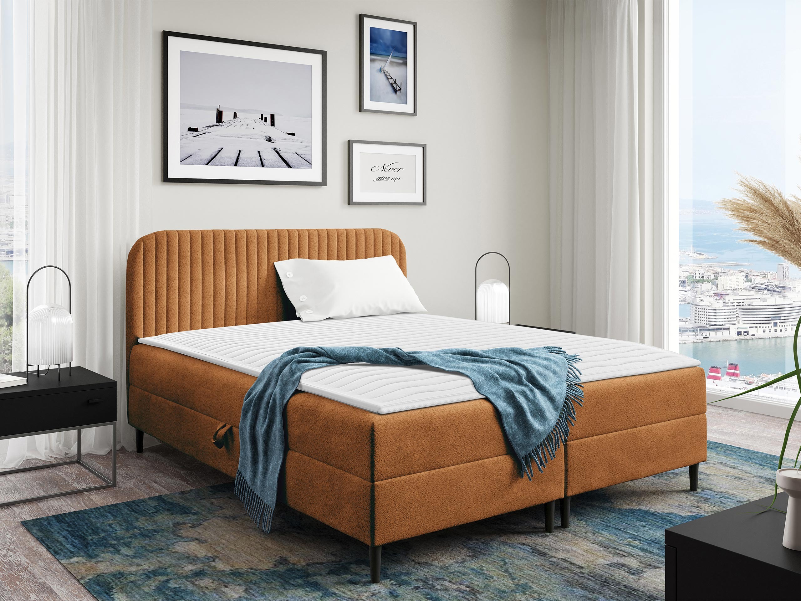 Pat boxspring Rivus (Coral 35)