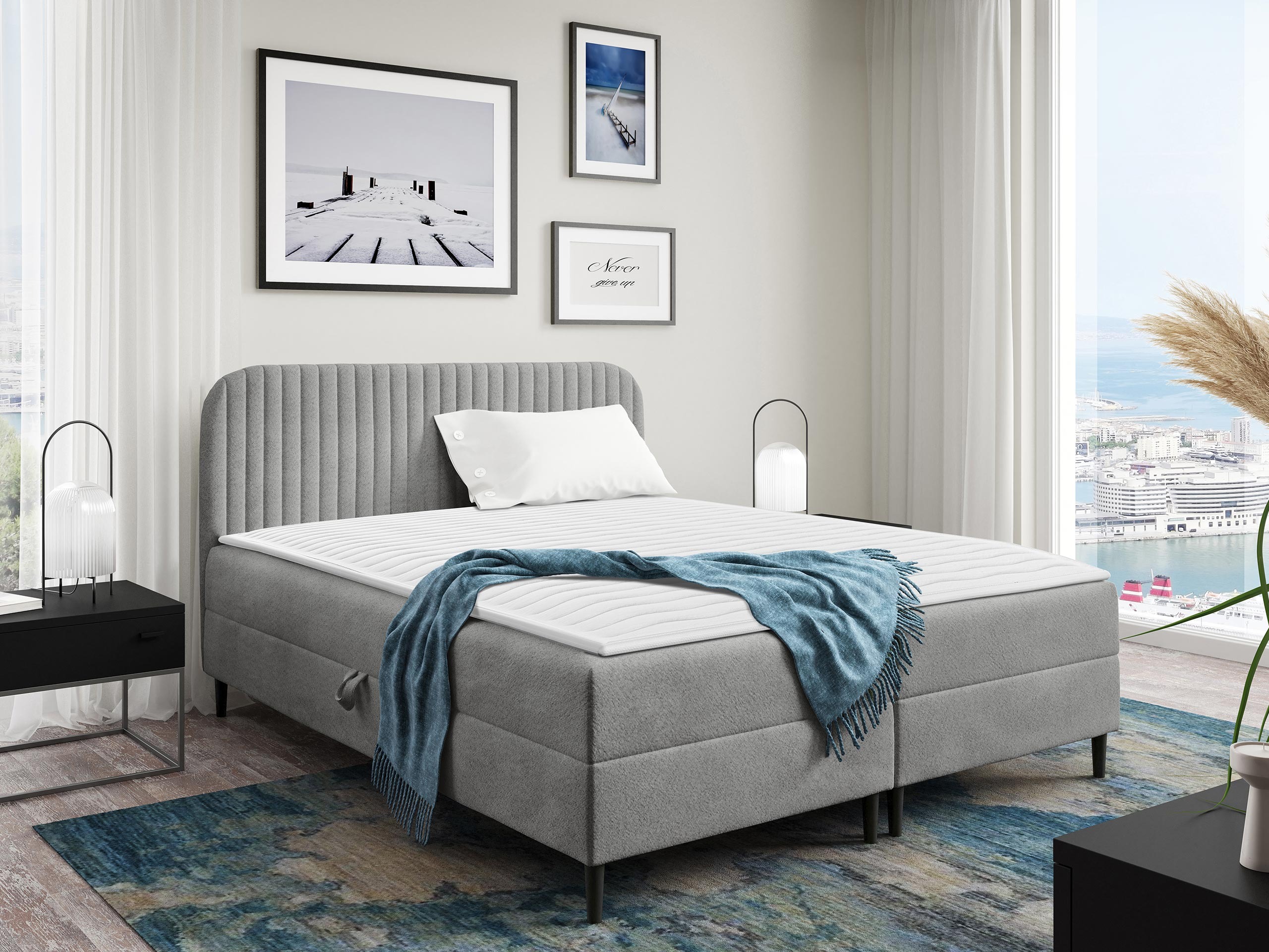 Pat boxspring Rivus (Coral 75)